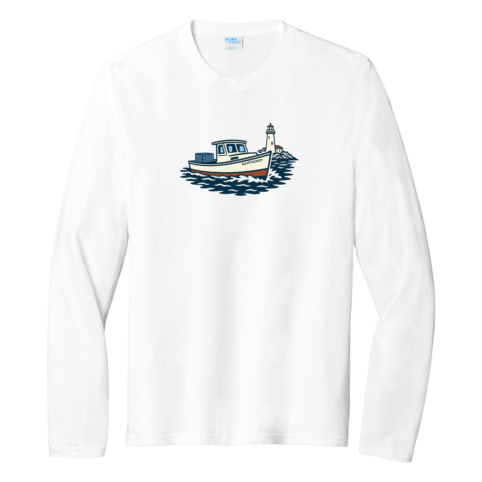 Cape Cod Clothing Company Nantucket Lobster Boat Essential Long Sleeve Tee