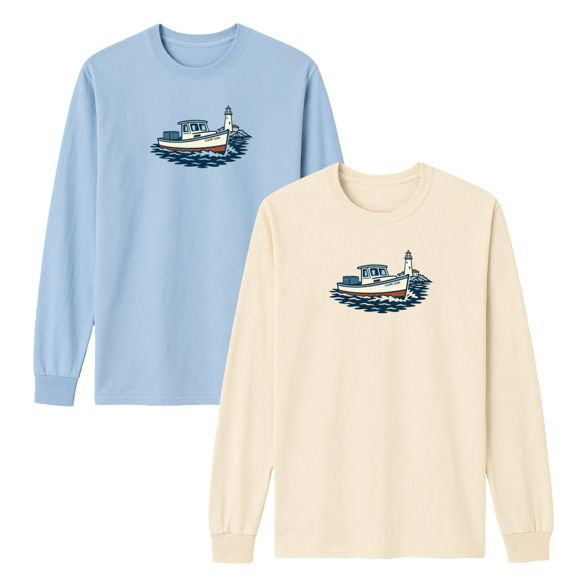 Cape Cod Lobster Boat Essential Long Sleeve Tee