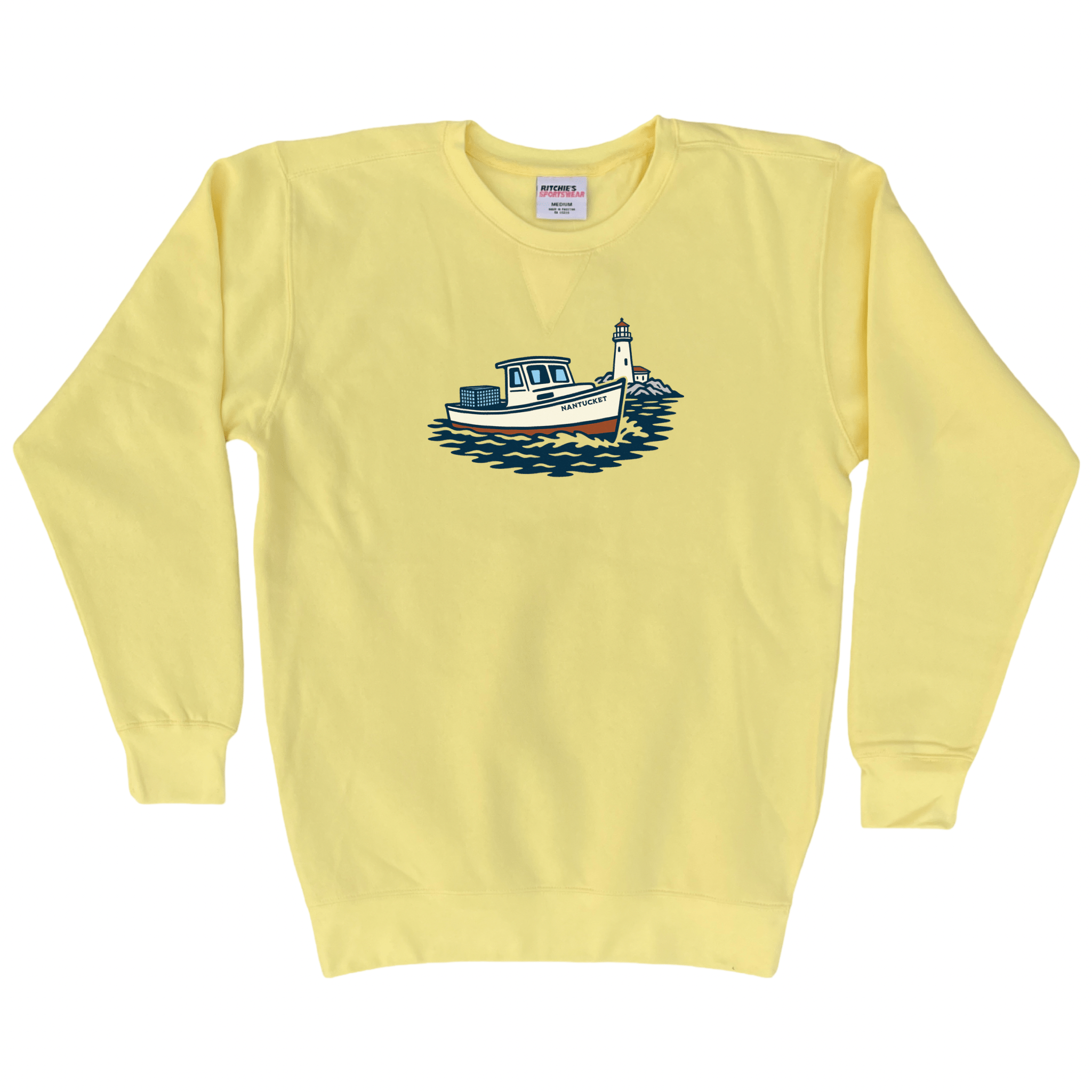 Cape Cod Clothing Company Nantucket Lobster Boat Fleece Crewneck Sweatshirt