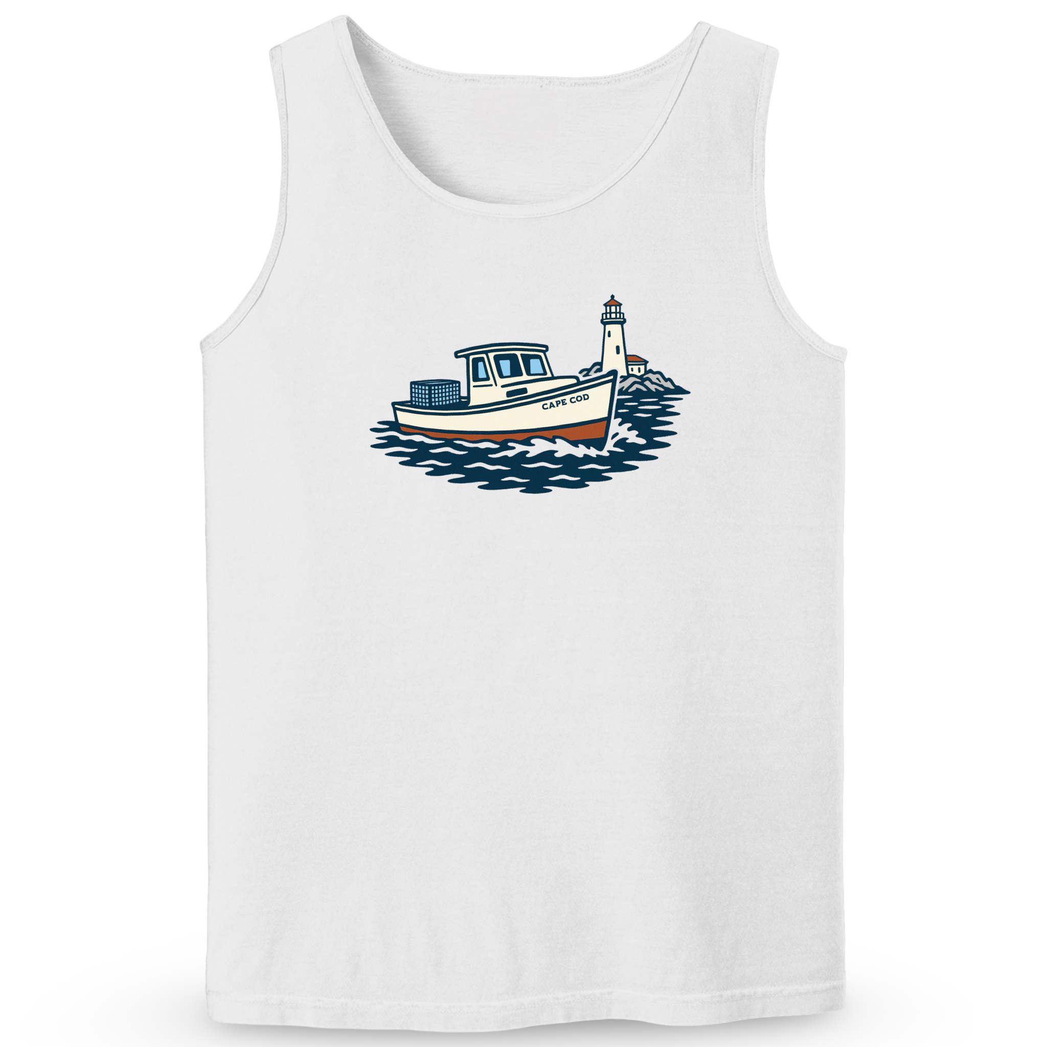 Cape Cod Lobster Boat Soft Cotton Tank Top