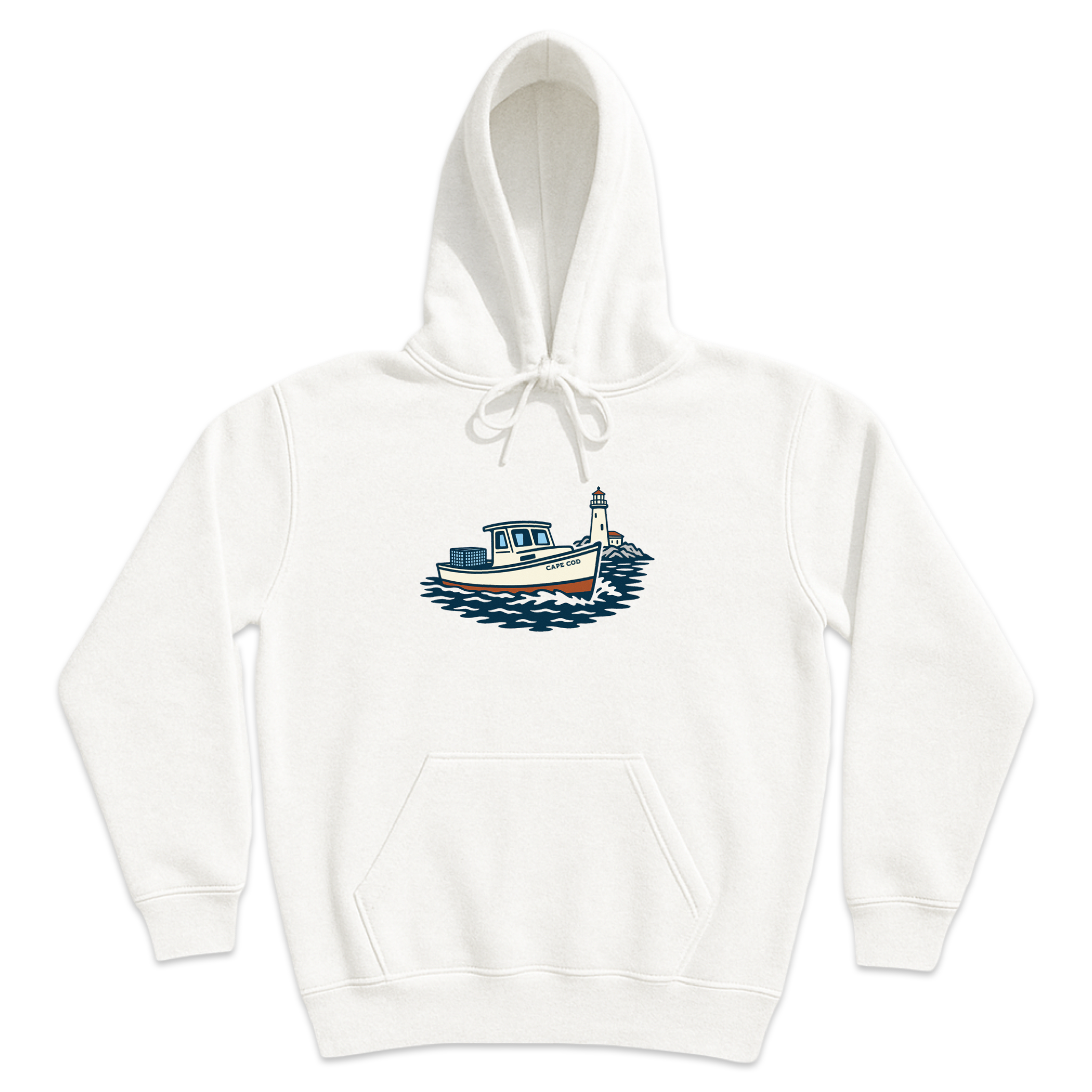 Cape Cod Lobster Boat Soft Fleece Hoodie