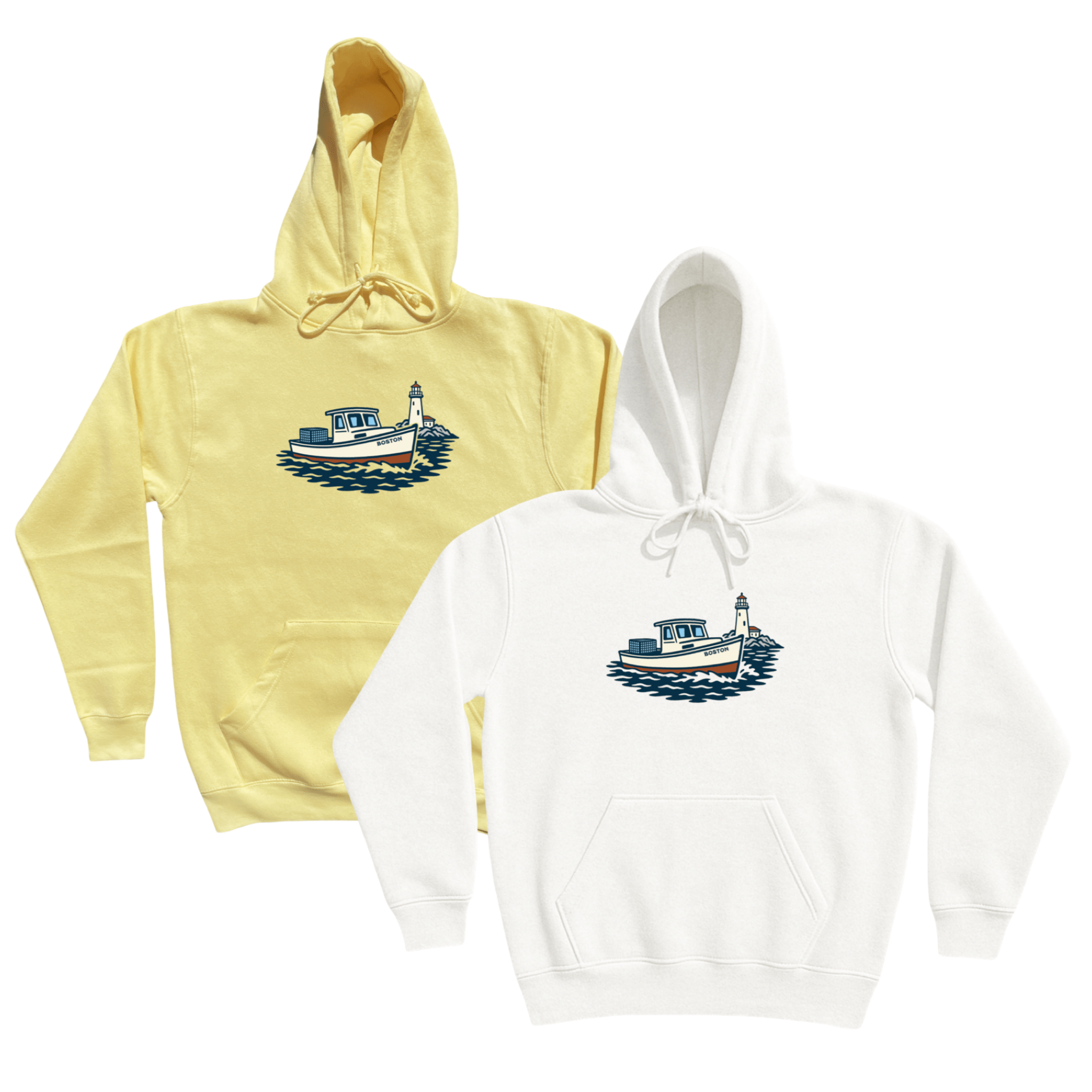 Cape Cod Clothing Company Boston Lobster Boat Soft Fleece Hoodie