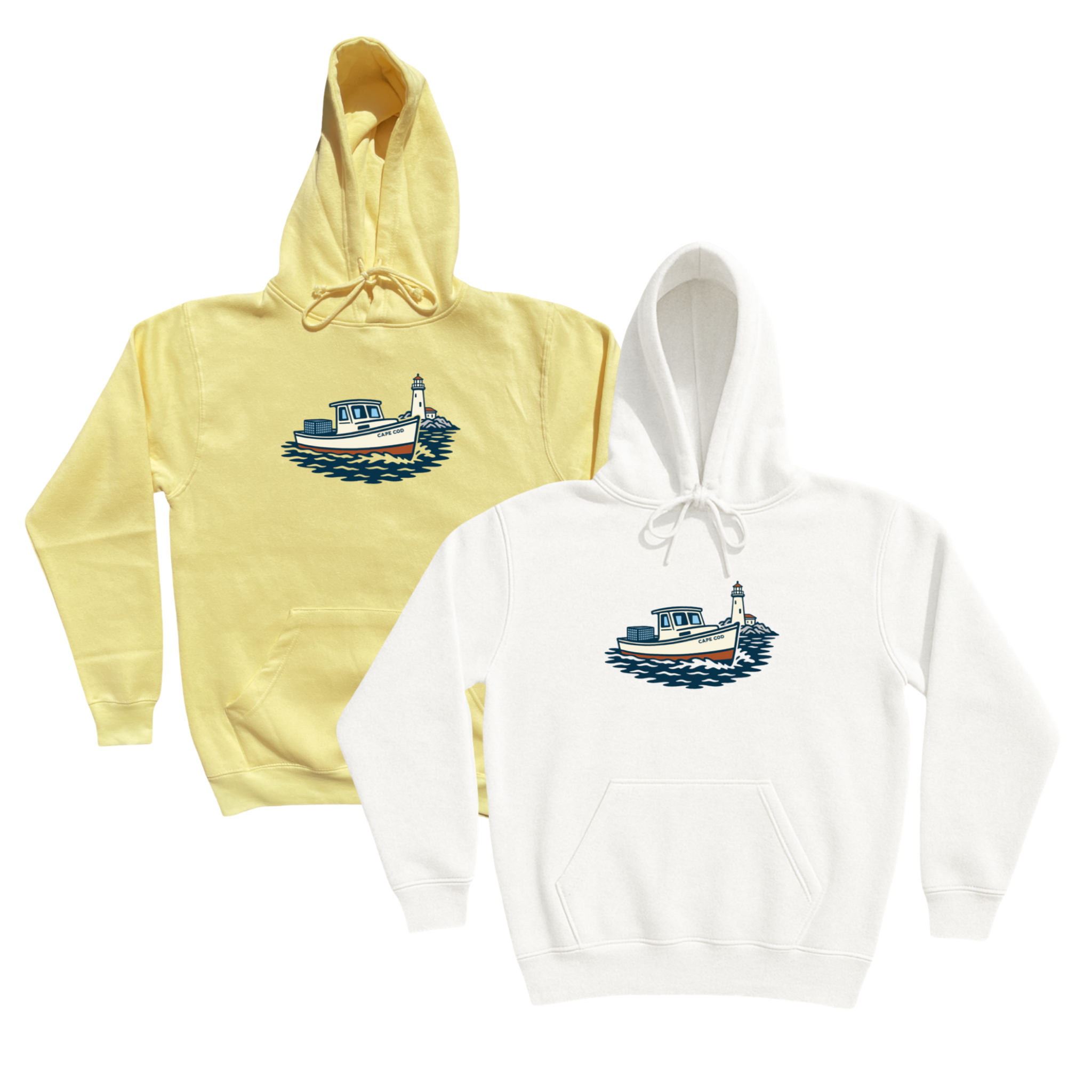 Cape Cod Lobster Boat Soft Fleece Hoodie