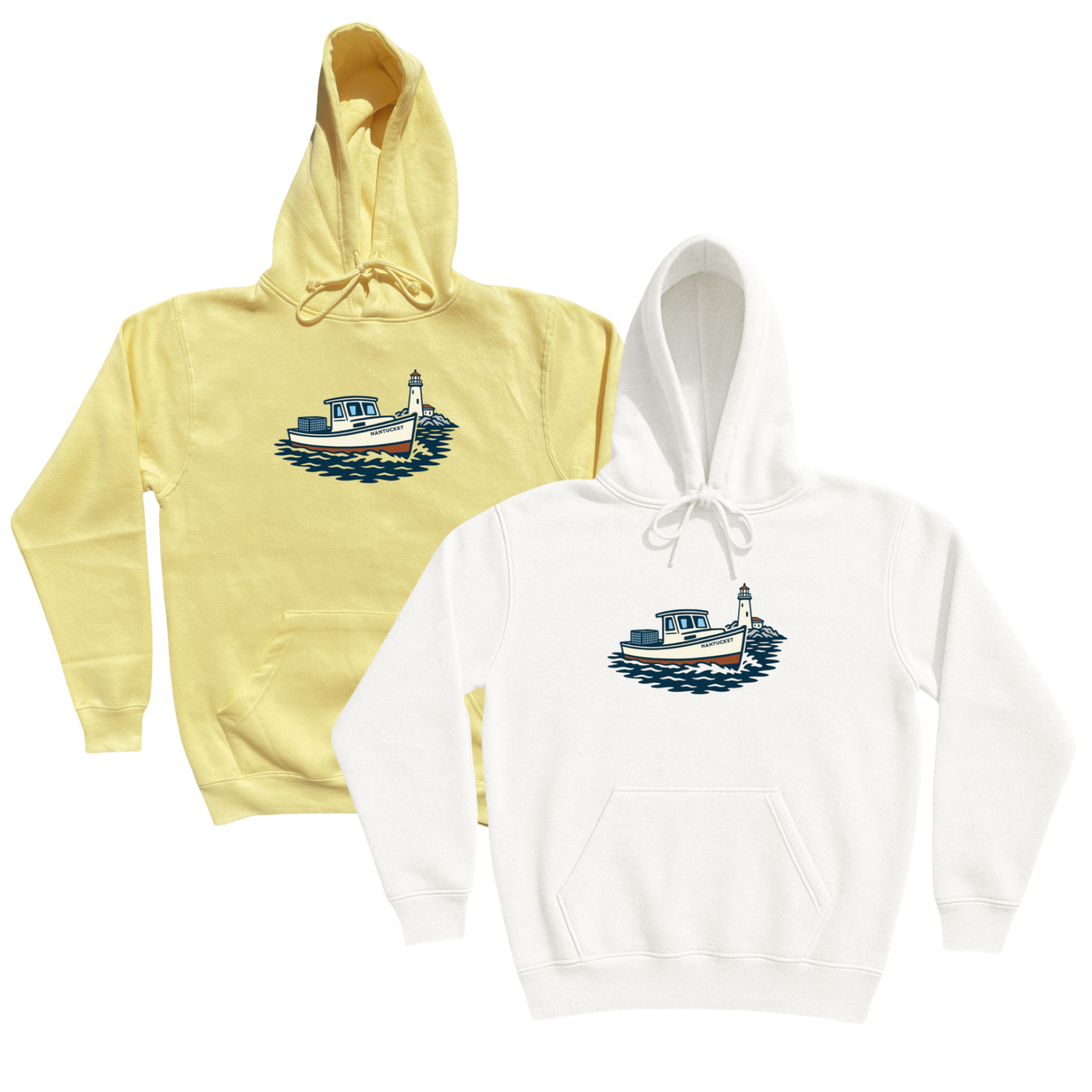 Cape Cod Clothing Company Nantucket Lobster Boat Soft Fleece Hoodie