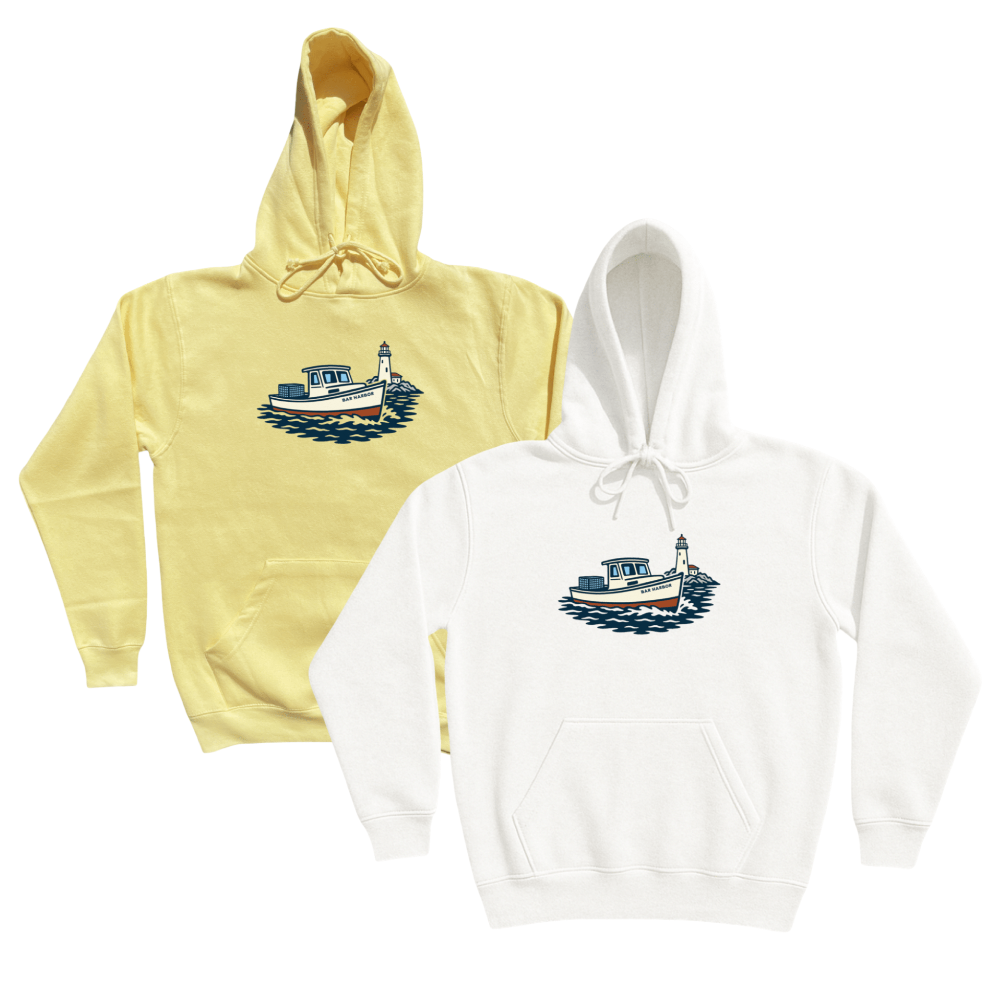 Cape Cod Clothing Company Bar Harbor Lobster Boat Soft Fleece Hoodie