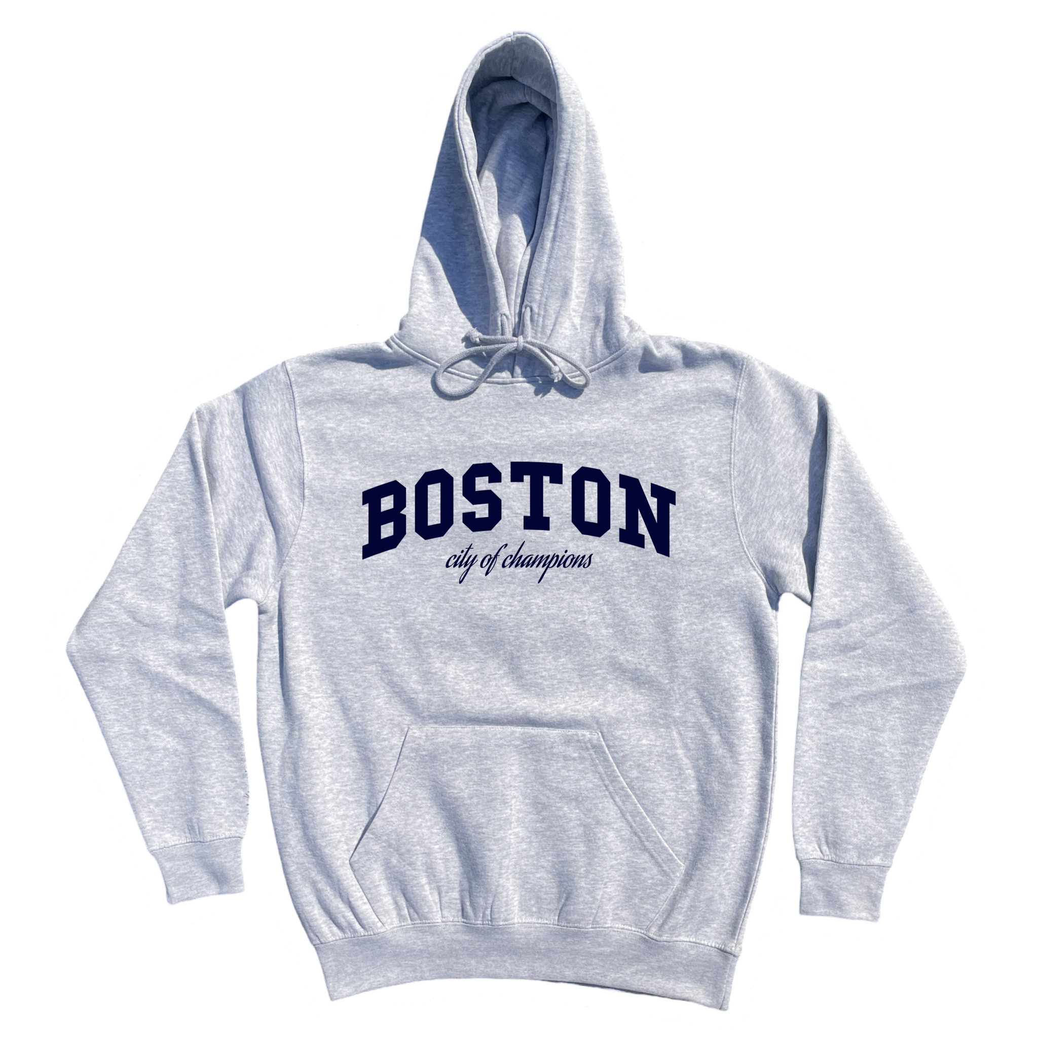 Boston Champs Soft Fleece Hoodie, heather grey