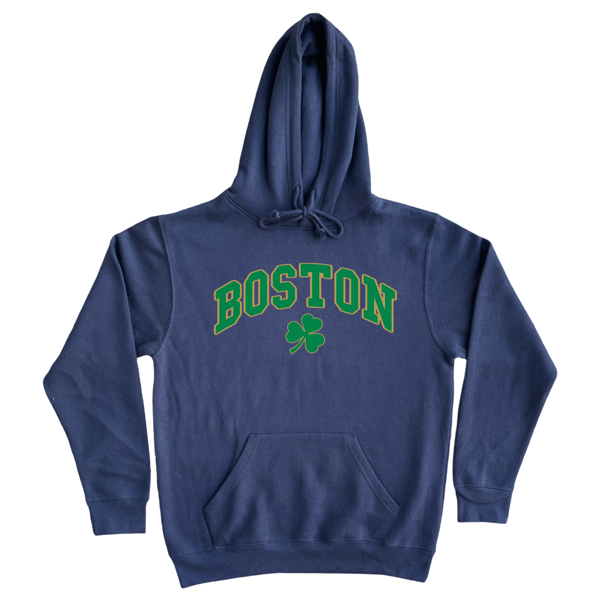 Boston Vintage Shamrock Soft Fleece Hoodie, navy