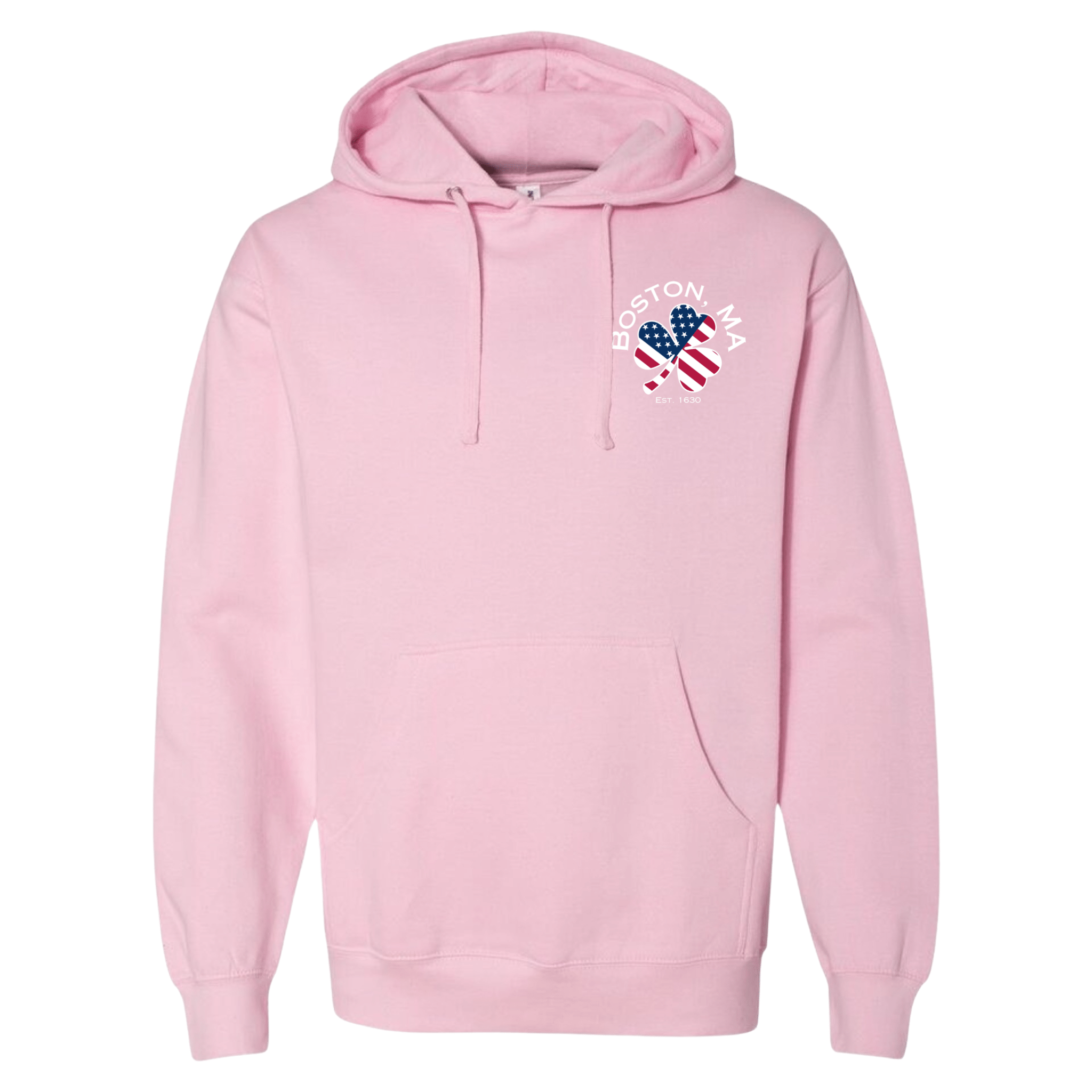 Boston USA Shamrock Essential Hoodie, pink