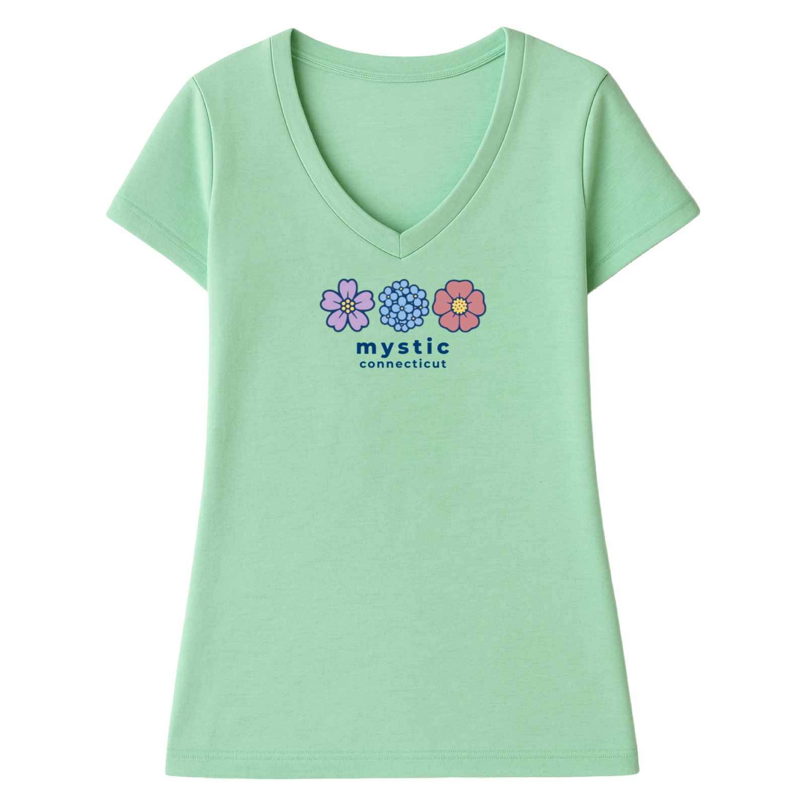 Mystic Summer Bloom Ladies V-Neck T-Shirt