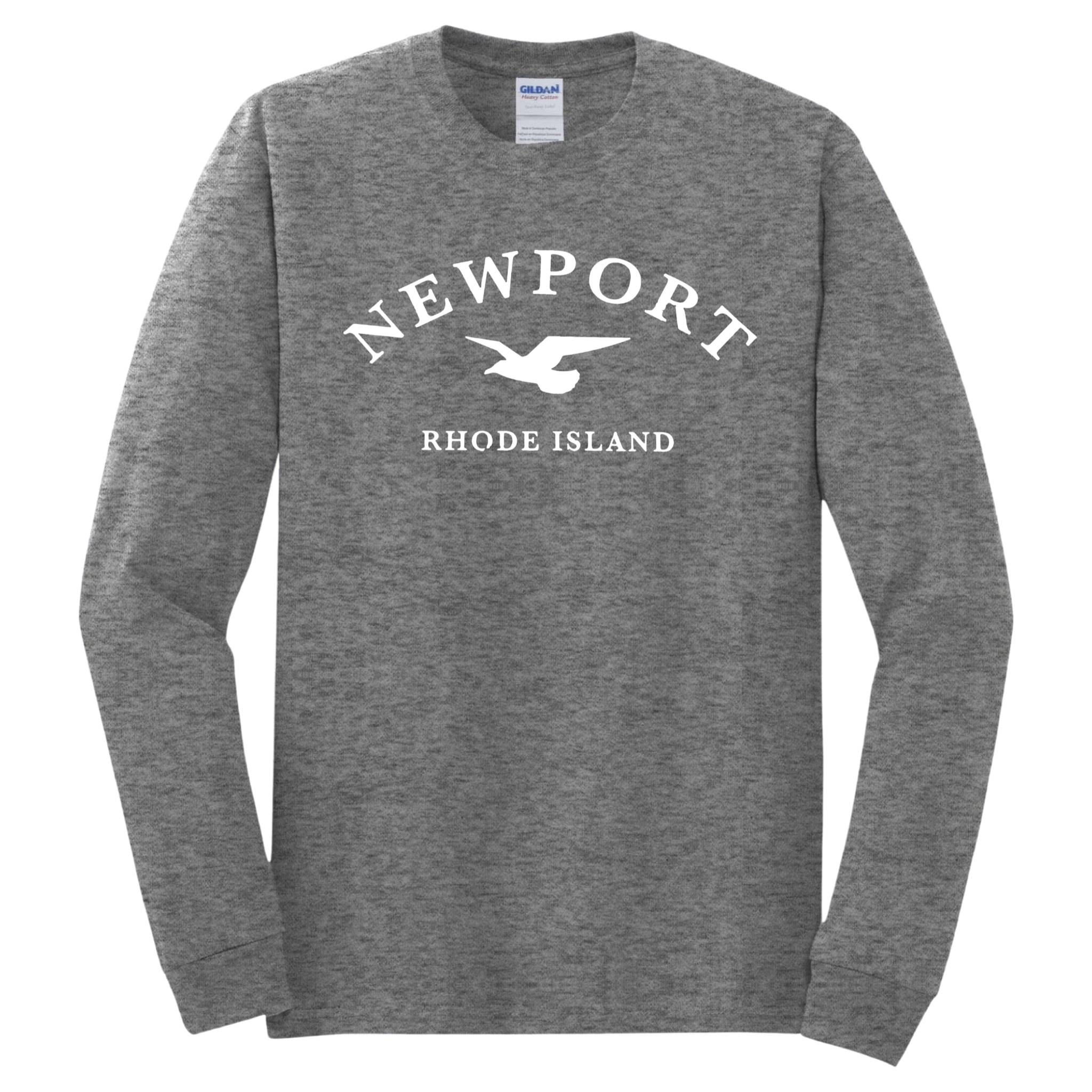 Newport Seagull Long Sleeve T-Shirt, graphite heather