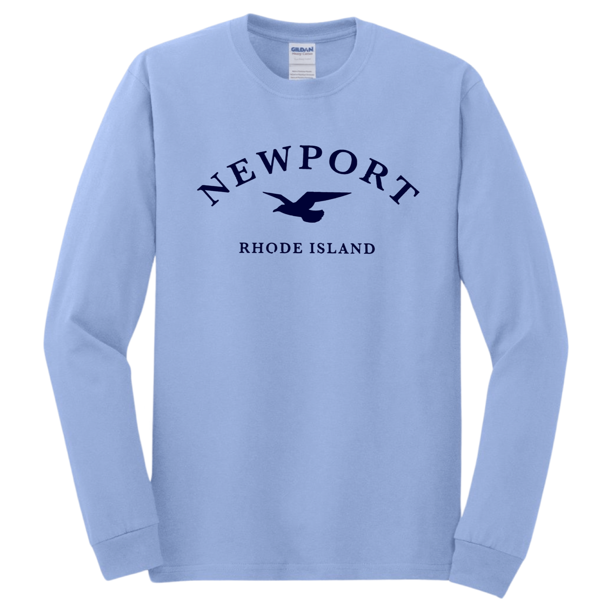 Newport Seagull Long Sleeve T-Shirt, carolina blue