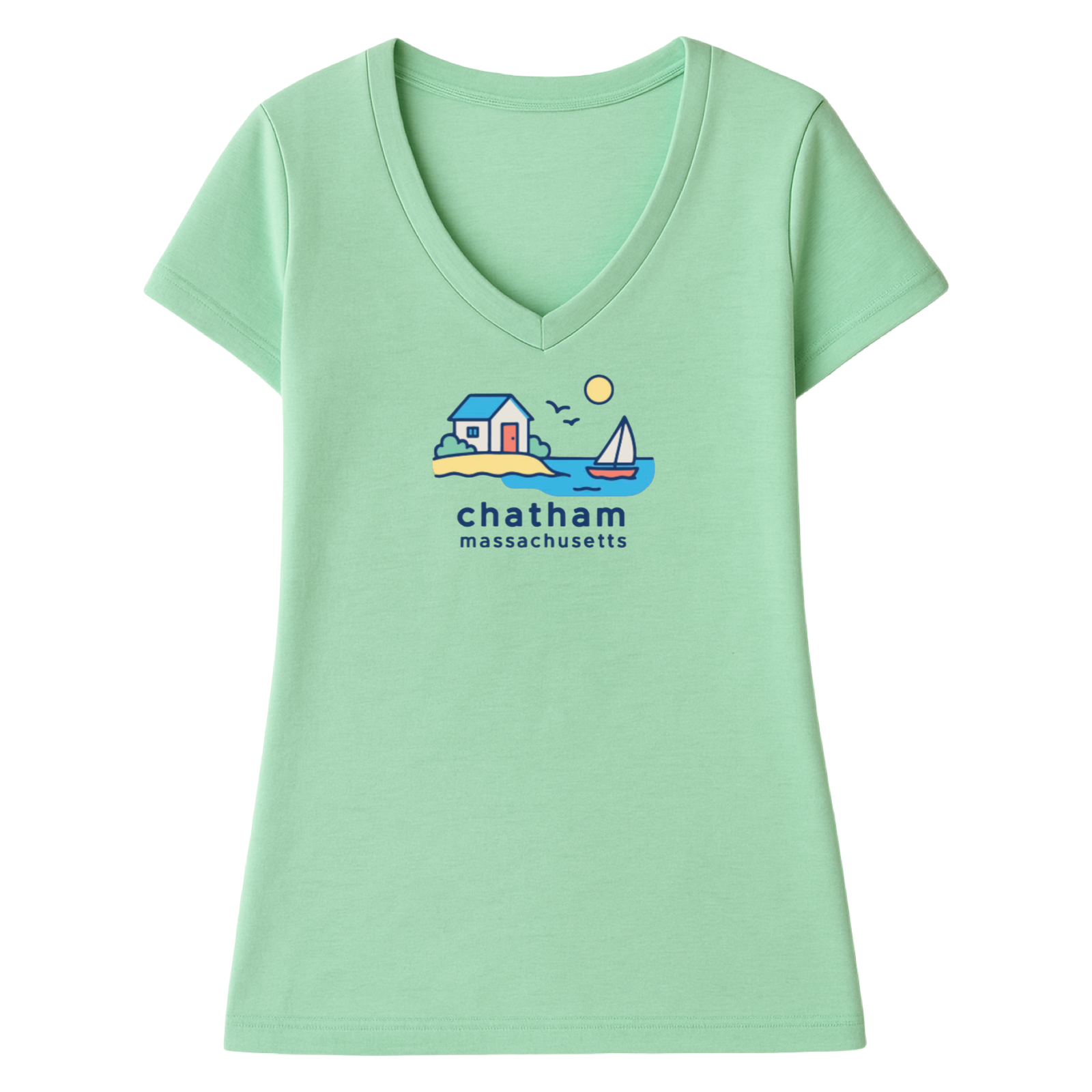 Chatham Beach House Ladies V-Neck T-Shirt