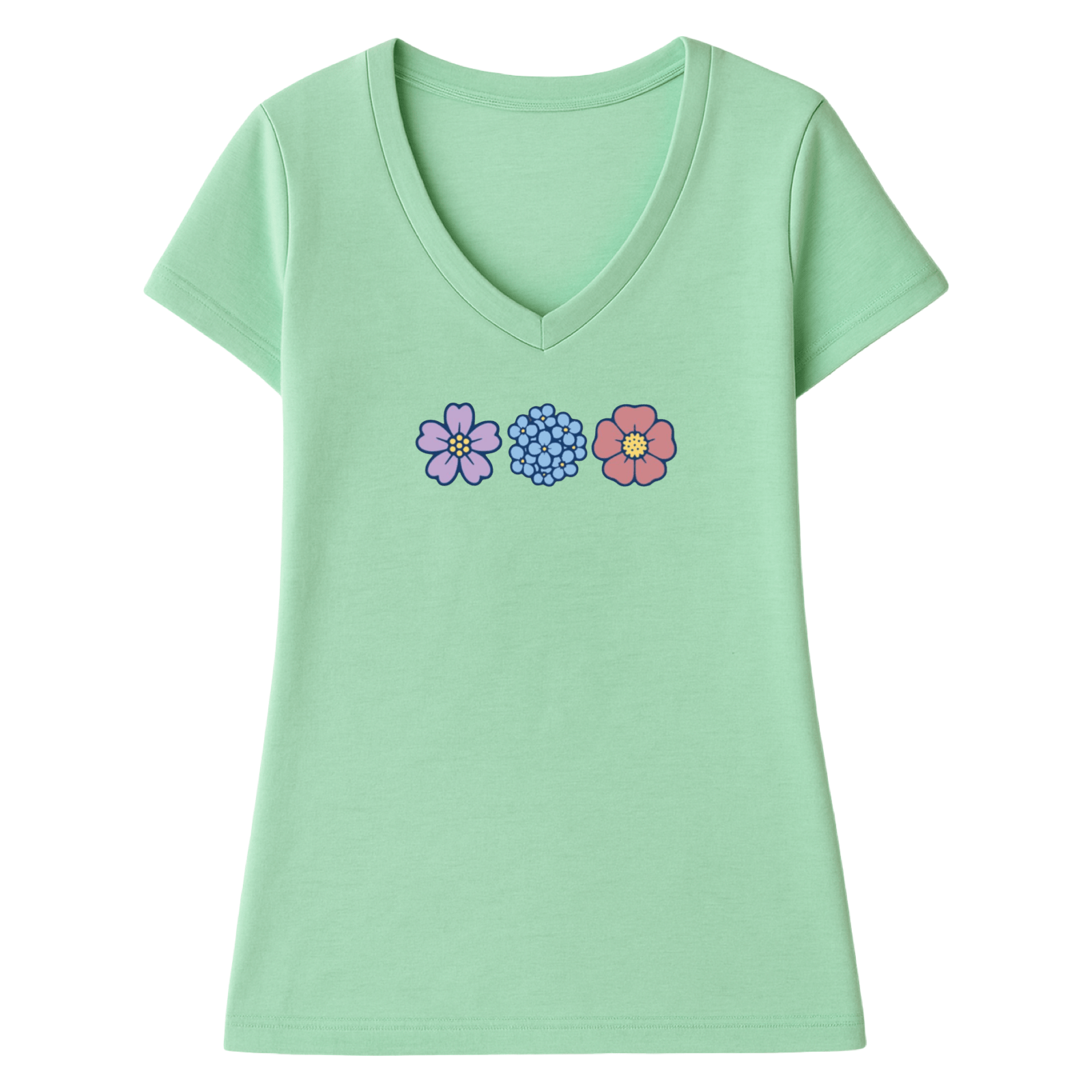 Cape Cod Clothing Company Summer Bloom Ladies V-Neck T-Shirt