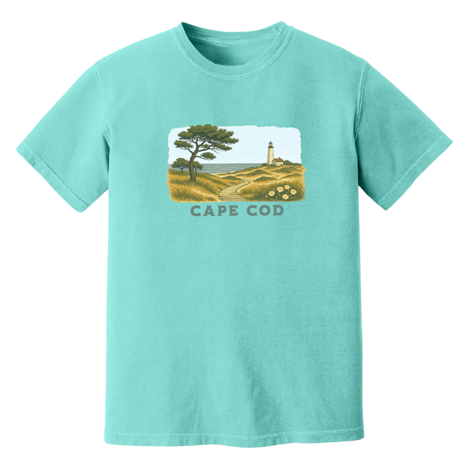 Cape Cod Serene Shoreline Soft Cotton T-Shirt