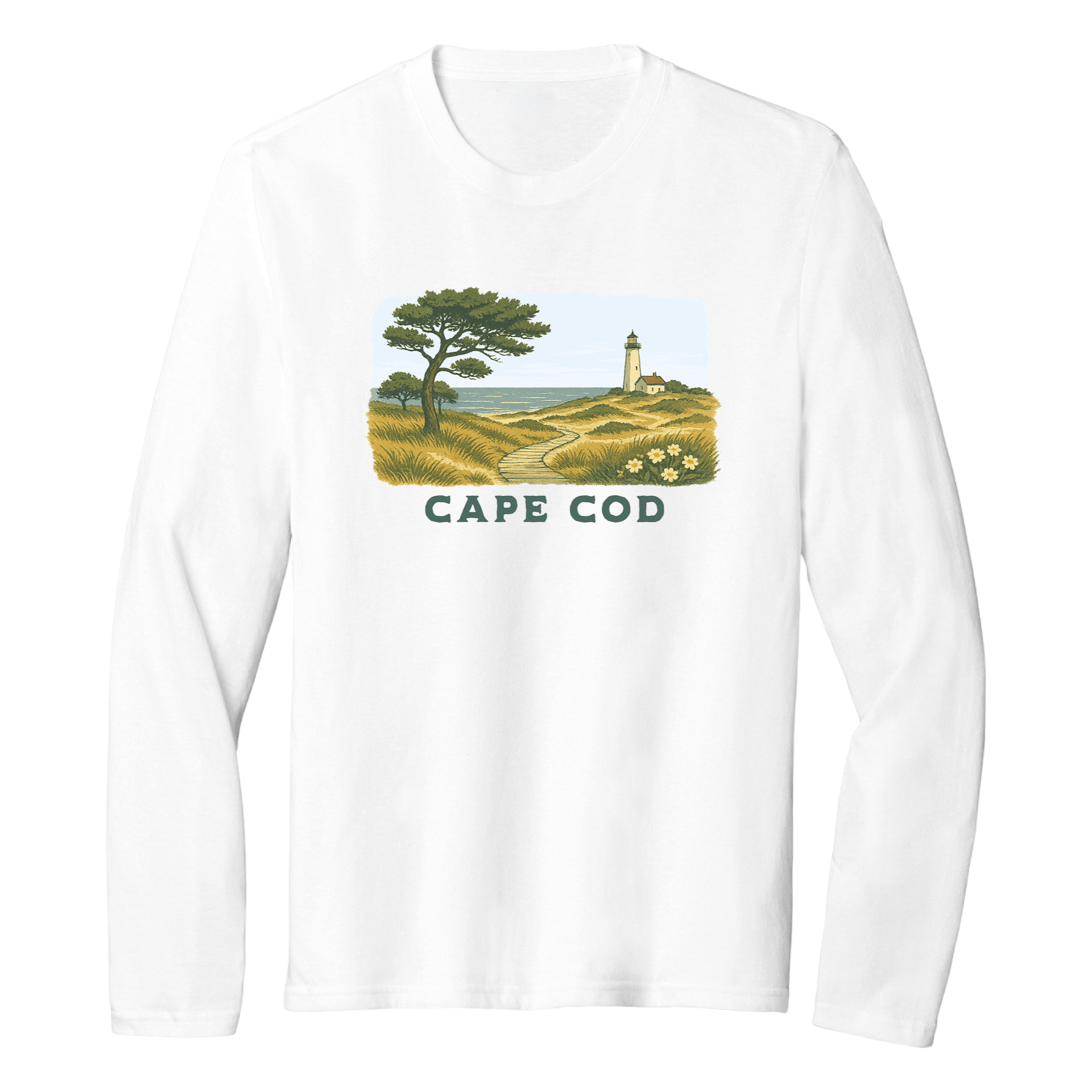 Cape Cod Clothing Company Cape Cod Serene Shoreline Essential Long Sleeve Tee