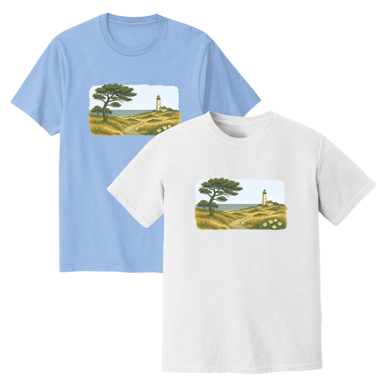 Cape Cod Clothing Company New England Serene Shoreline Soft Cotton T-Shirt