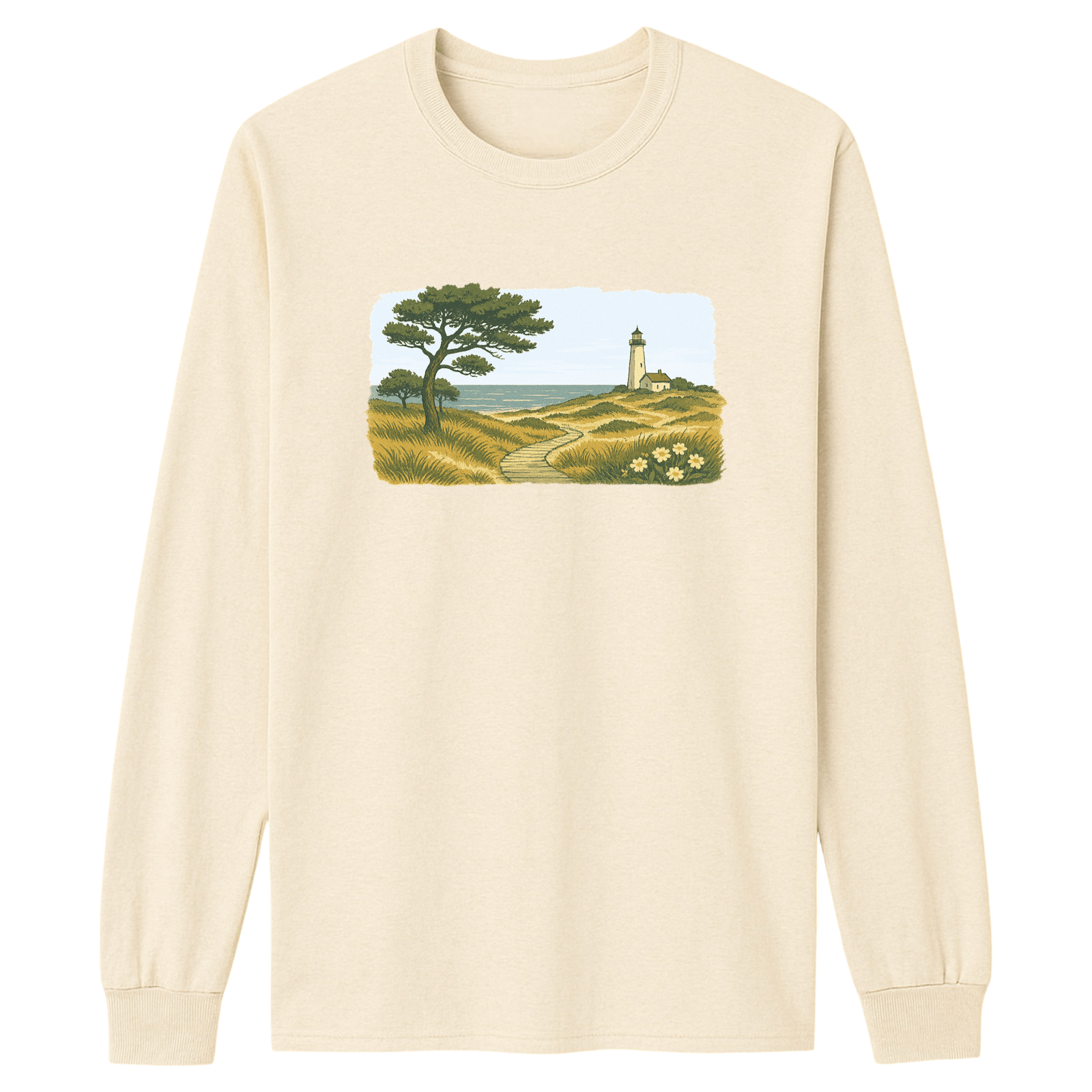 Cape Cod Clothing Company New England Serene Shoreline Essential Long Sleeve Tee