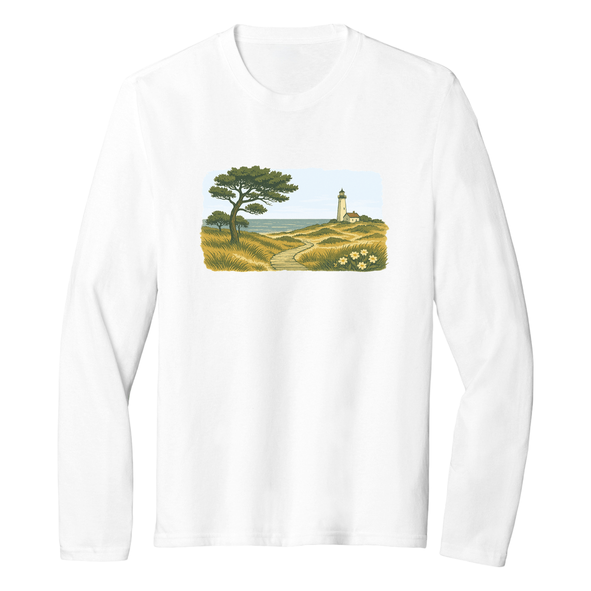Cape Cod Clothing Company New England Serene Shoreline Essential Long Sleeve Tee
