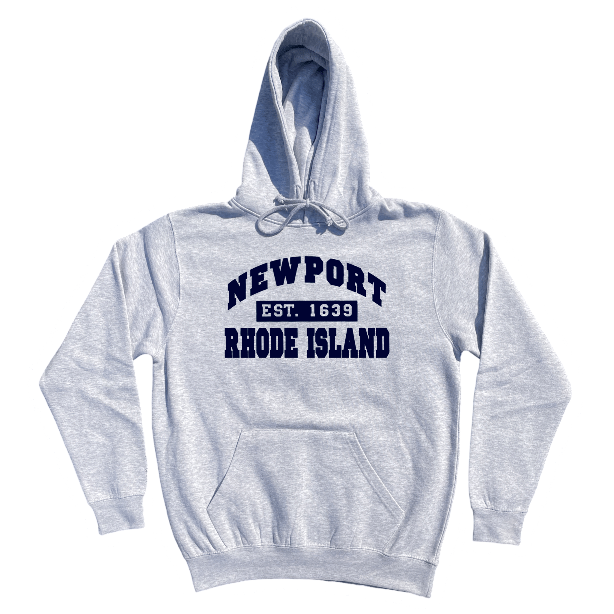 Newport Established Soft Fleece Hoodie, heather grey