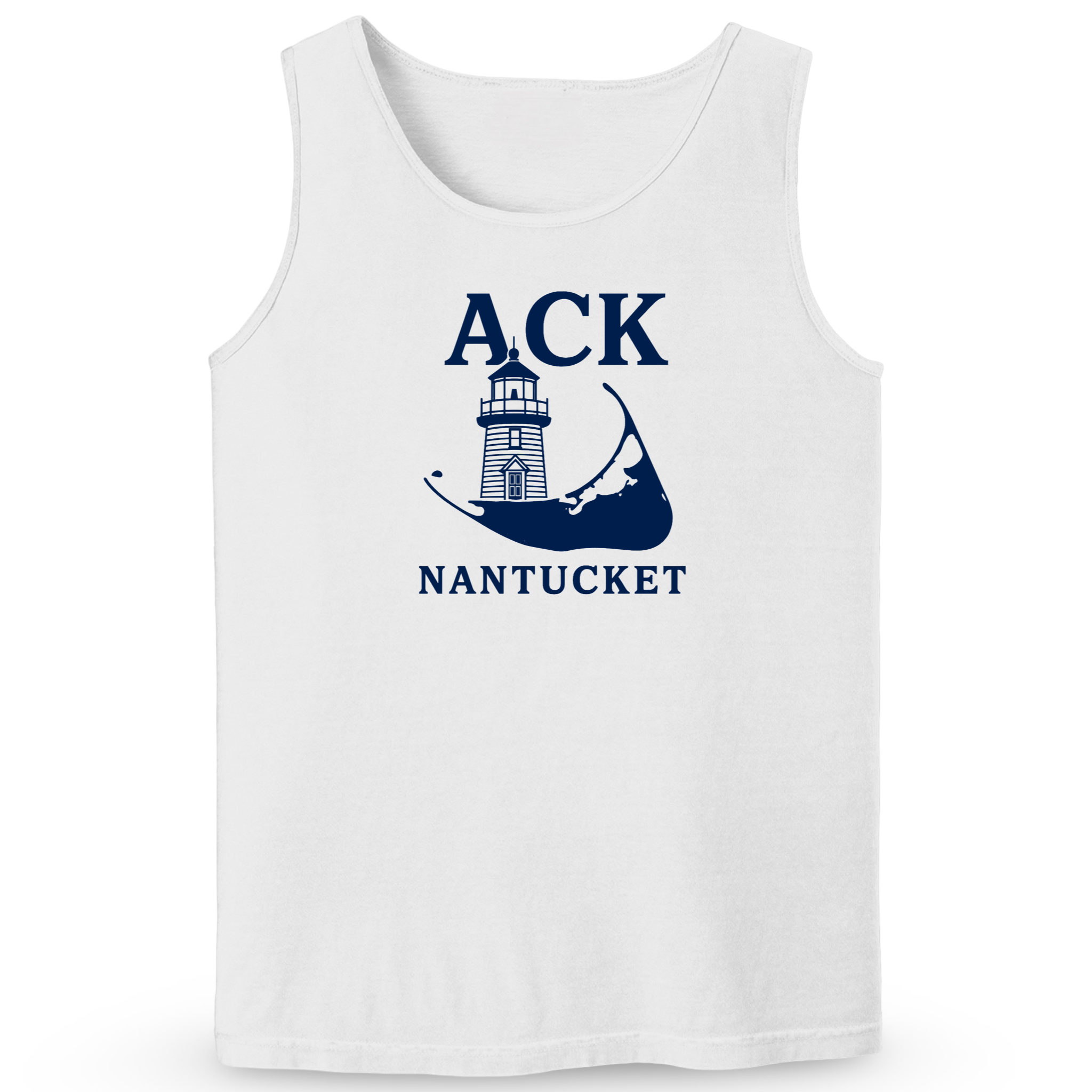 Cape Cod Clothing Company Nantucket ACK Lighthouse Soft Cotton Tank Top