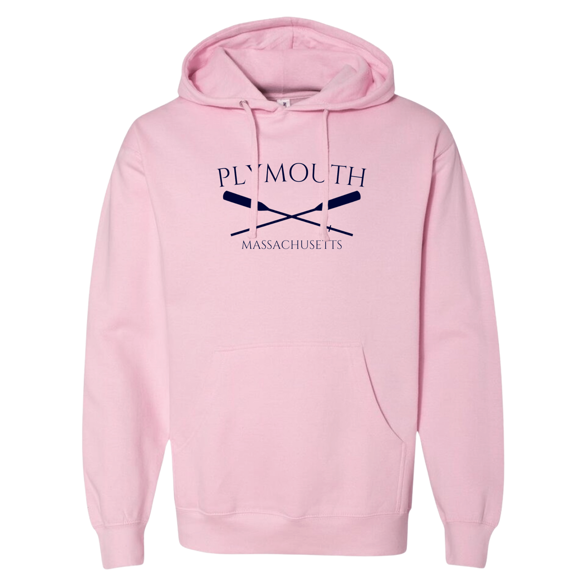 Plymouth Crossed Oar Essential Hoodie, pink