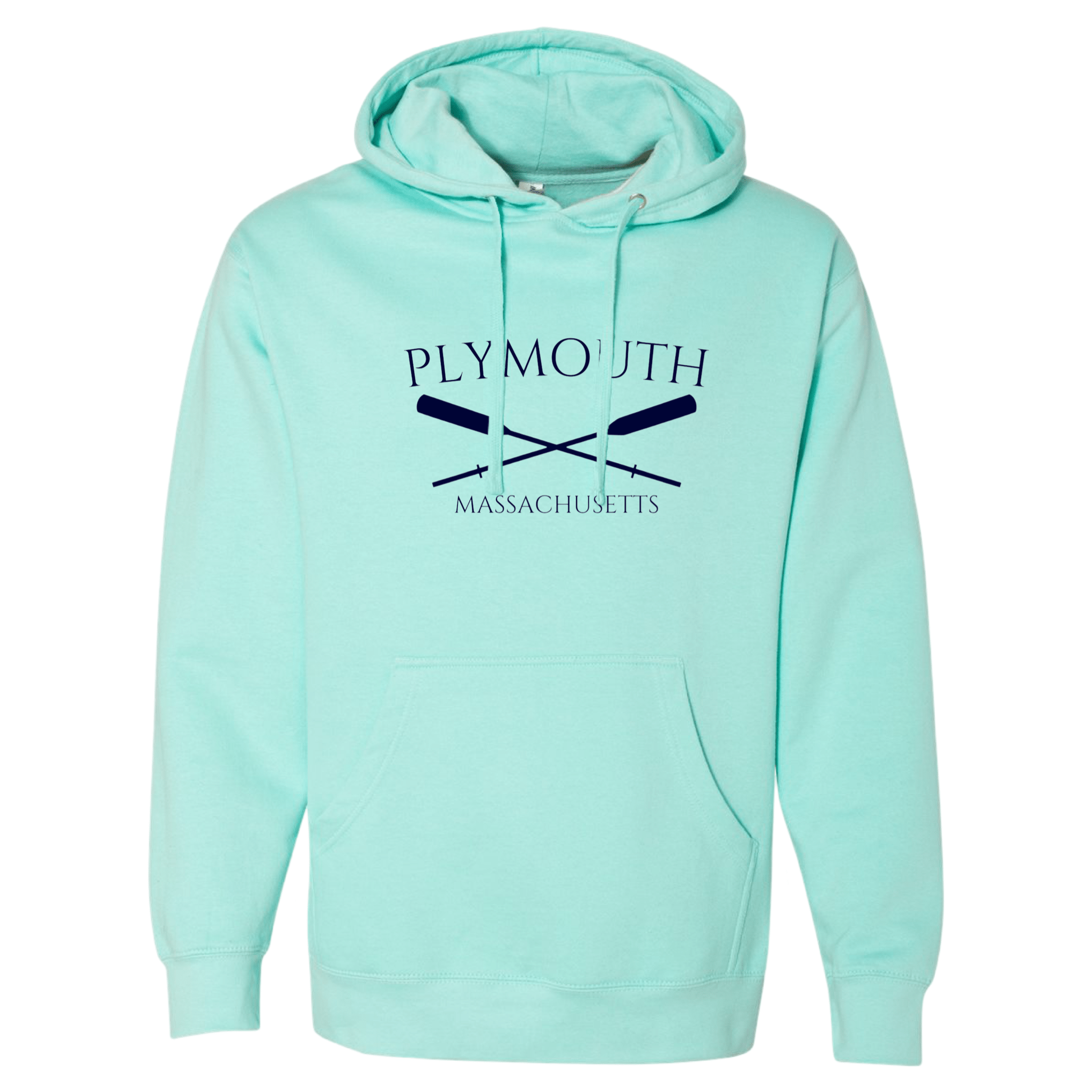 Plymouth Crossed Oar Essential Hoodie, mint