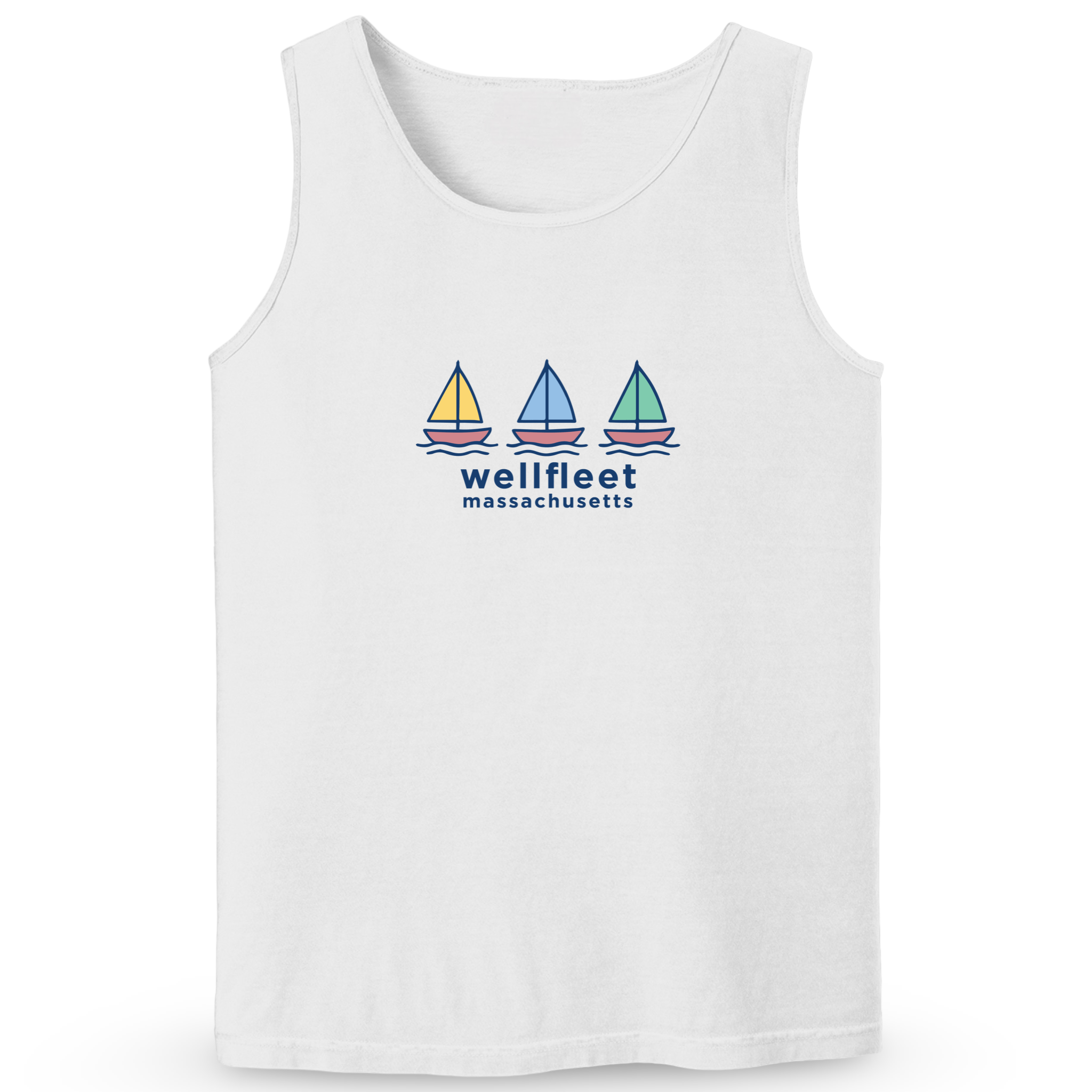 Cape Cod Clothing Company Wellfleet Summer Sails Soft Cotton Tank Top