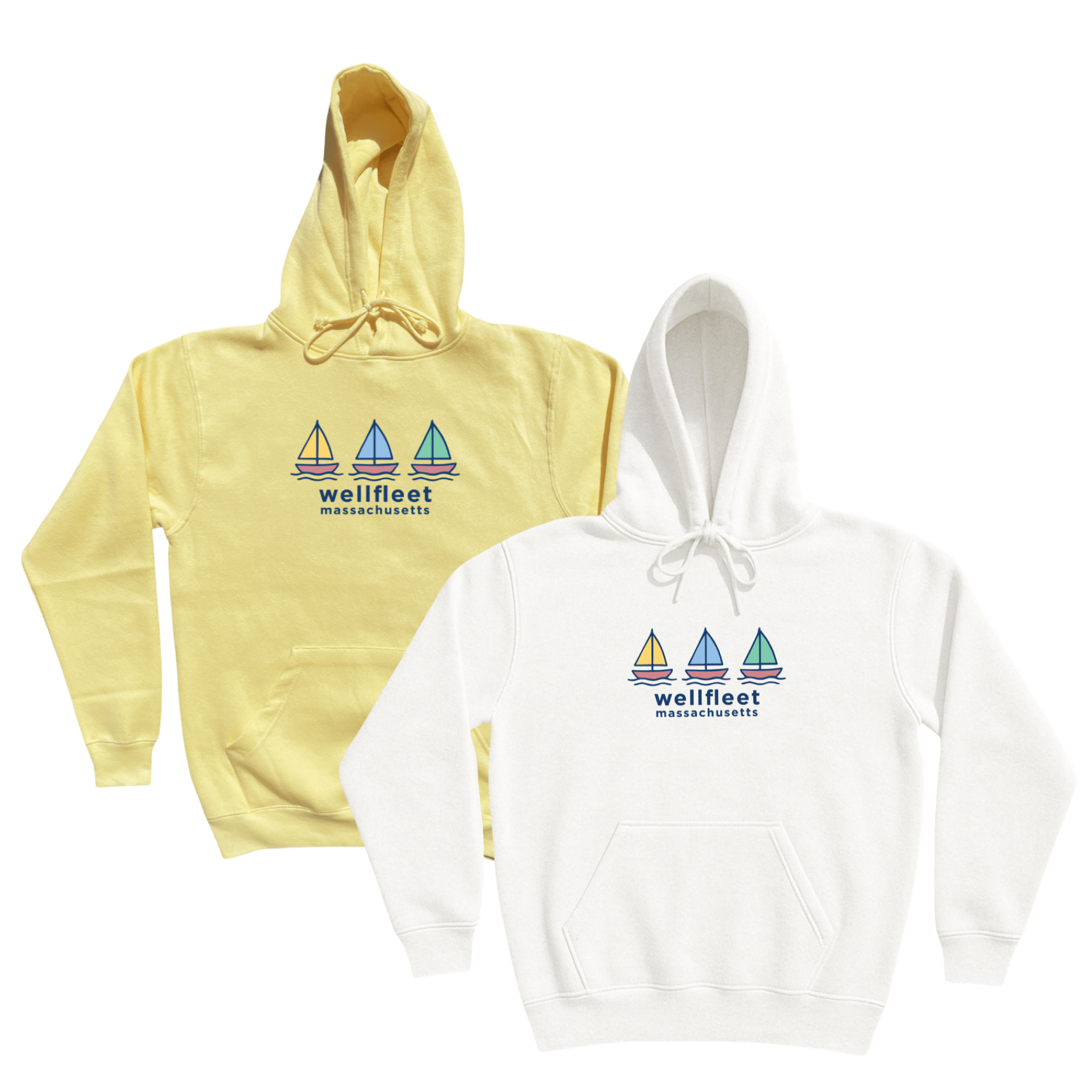 Cape Cod Clothing Company Wellfleet Summer Sails Soft Fleece Hoodie