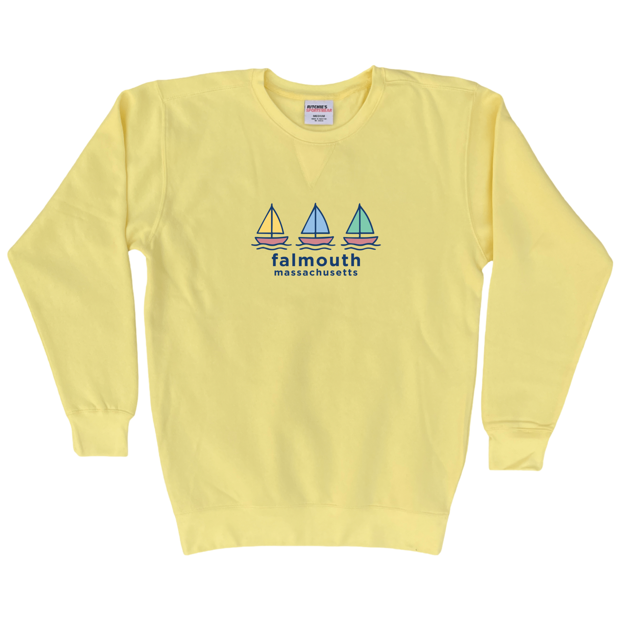 Cape Cod Clothing Company Falmouth Summer Sails Fleece Crewneck Sweatshirt