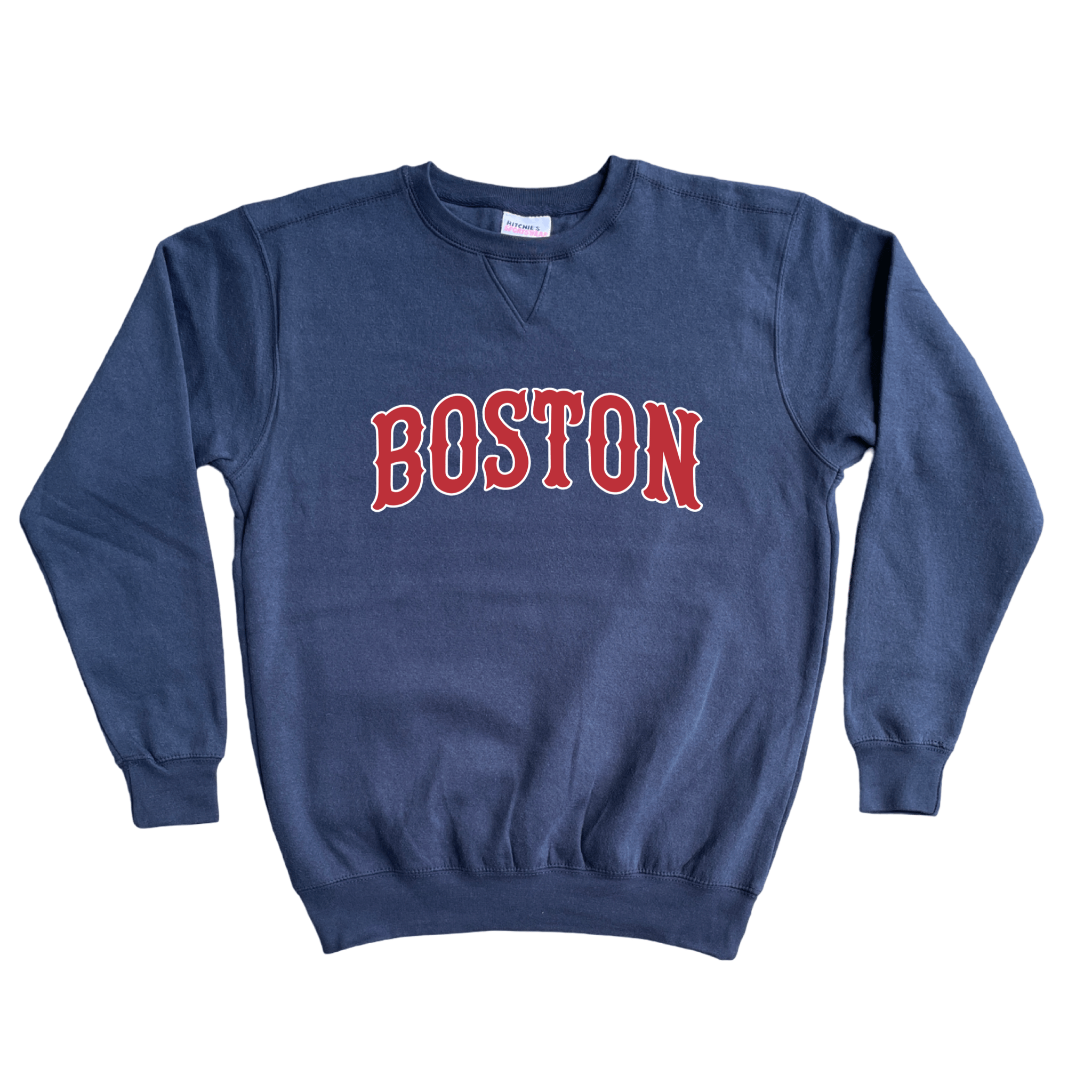 Boston Baseball Fleece Crewneck Sweatshirt, navy