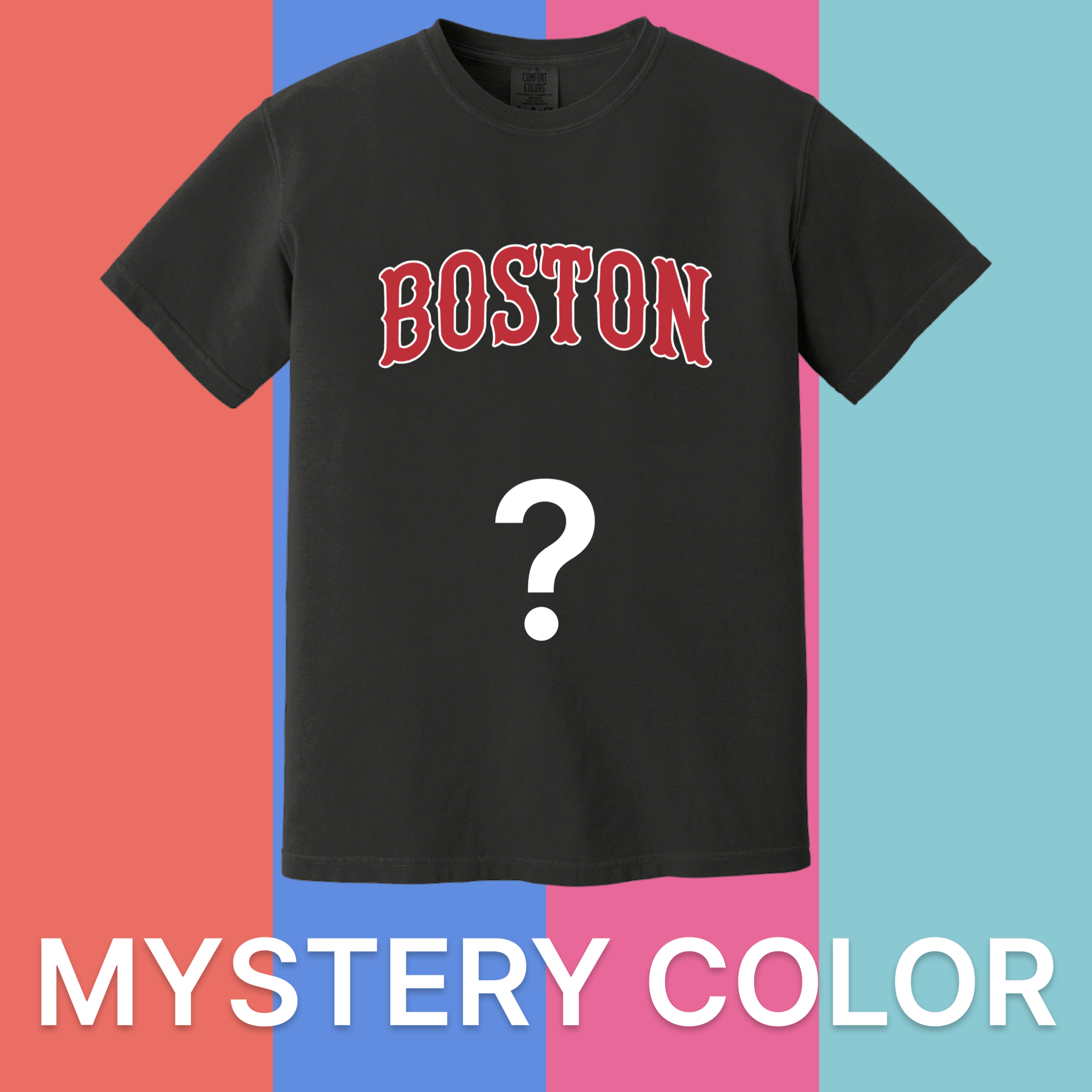 Boston Baseball Comfort Colors T-Shirt - Mystery Color, dark