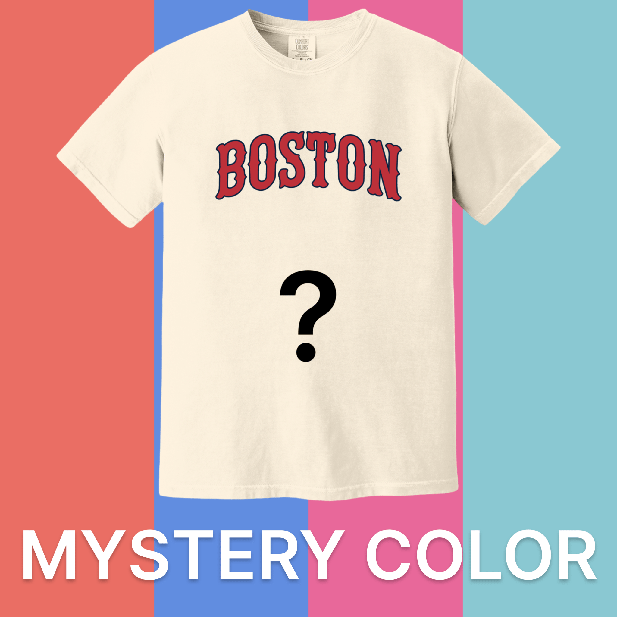 Boston Baseball Comfort Colors T-Shirt - Mystery Color, light