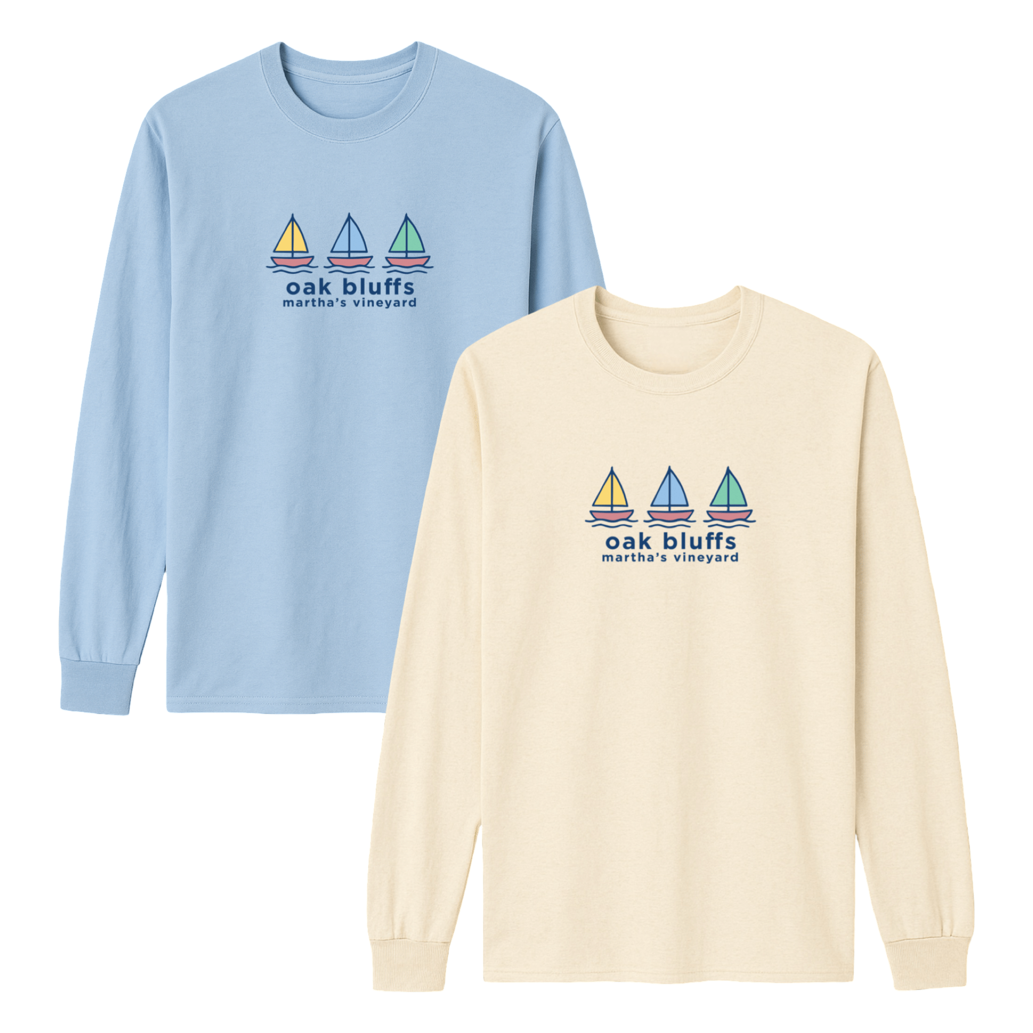 Cape Cod Clothing Company Oak Bluffs Summer Sails Essential Long Sleeve Tee