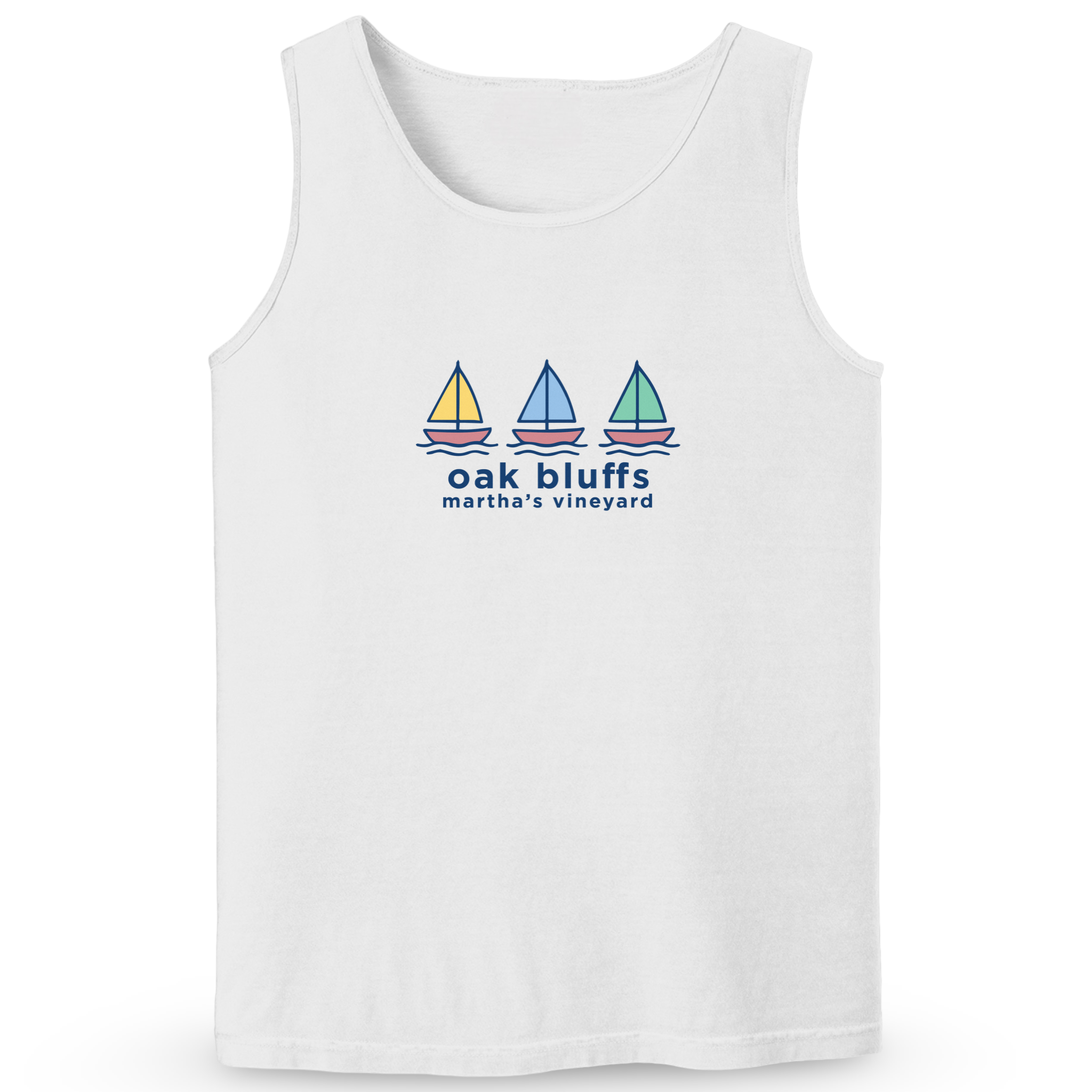 Oak Bluffs Summer Sails Soft Cotton Tank Top