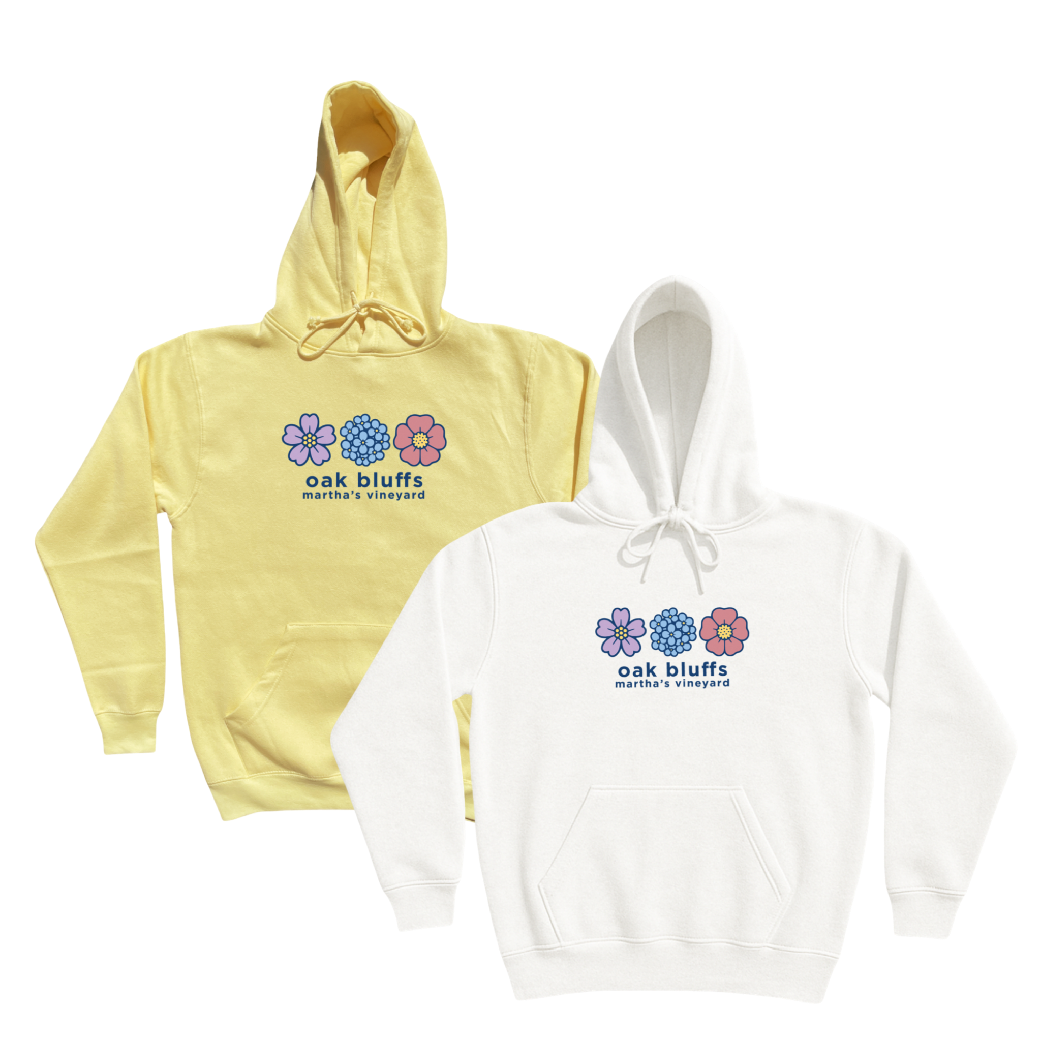 Oak Bluffs Summer Bloom Soft Fleece Hoodie