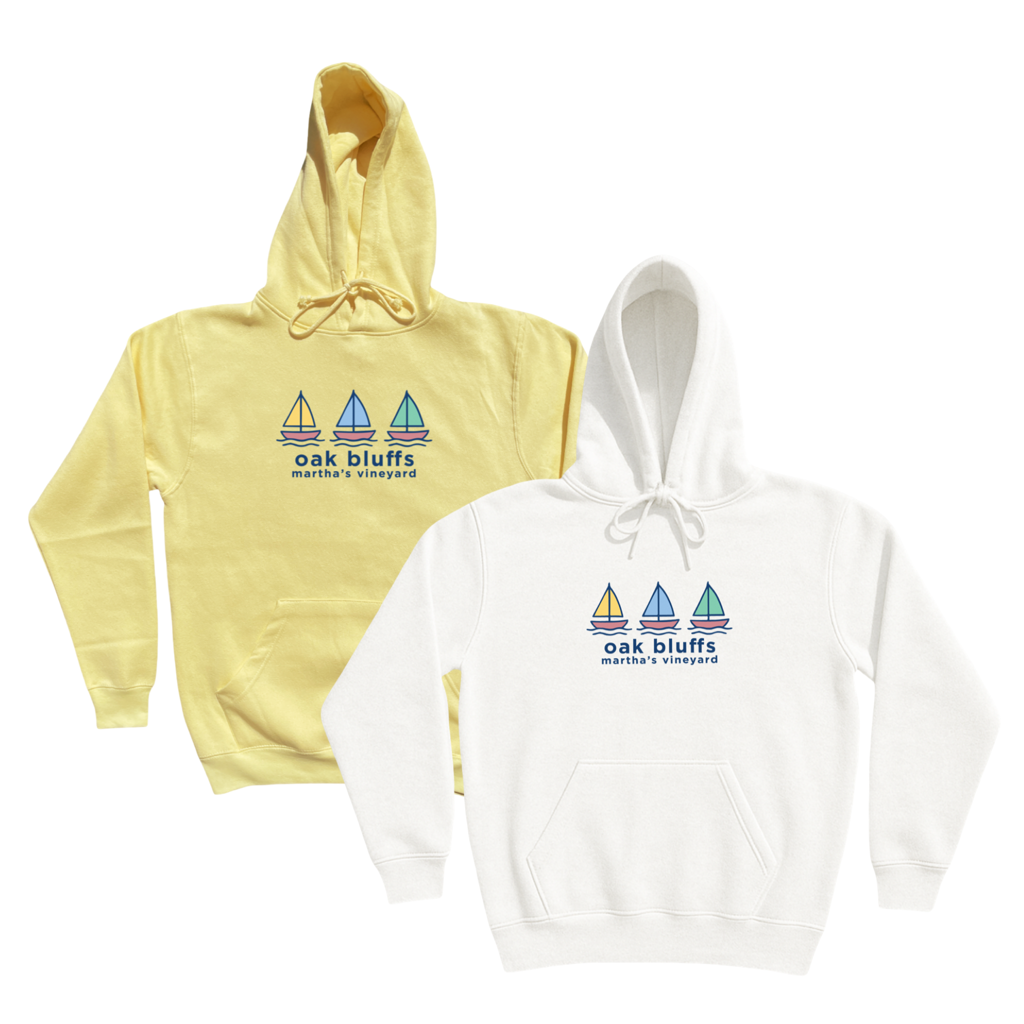 Oak Bluffs Summer Sails Soft Fleece Hoodie