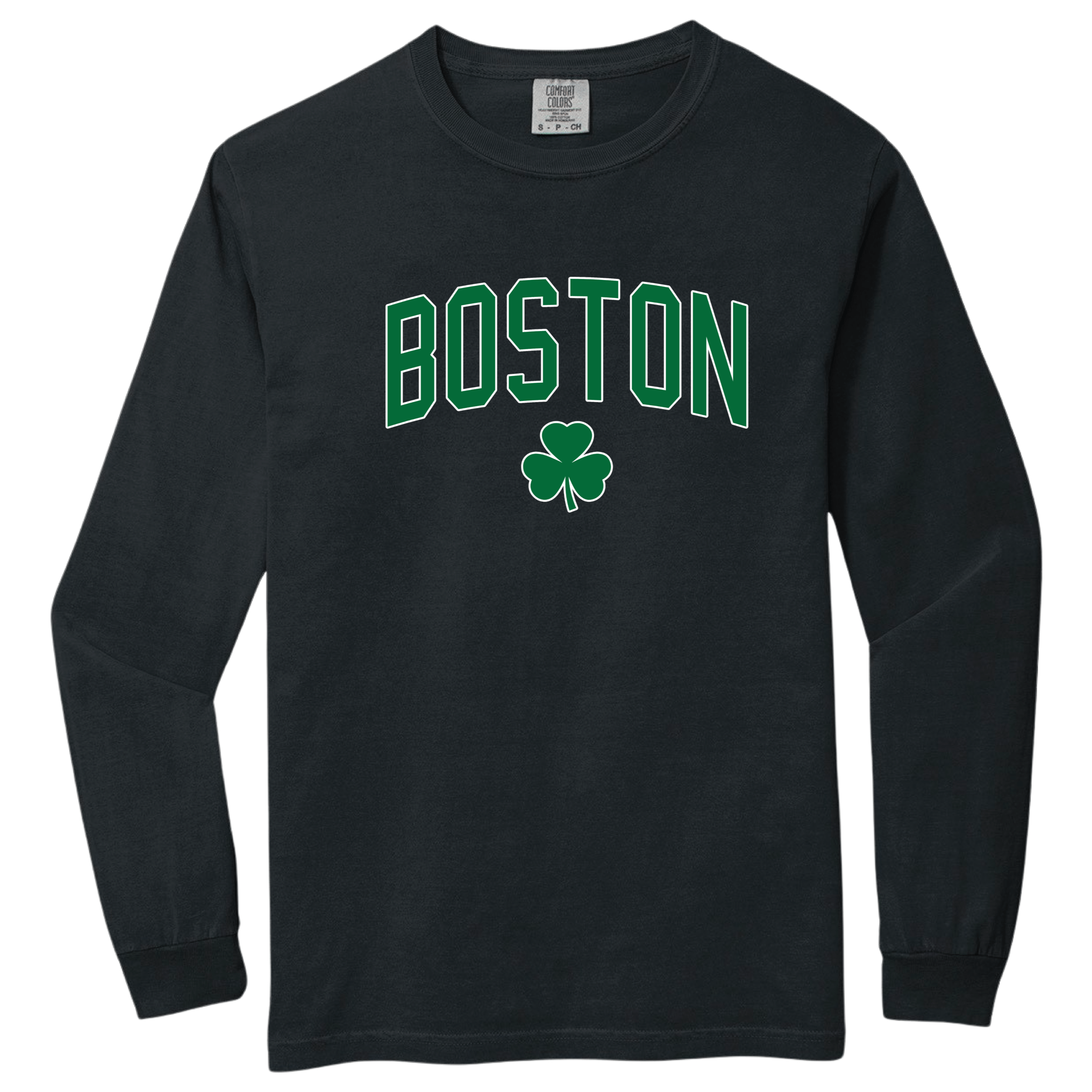 Boston Basketball Comfort Colors Heavyweight Long Sleeve Tee