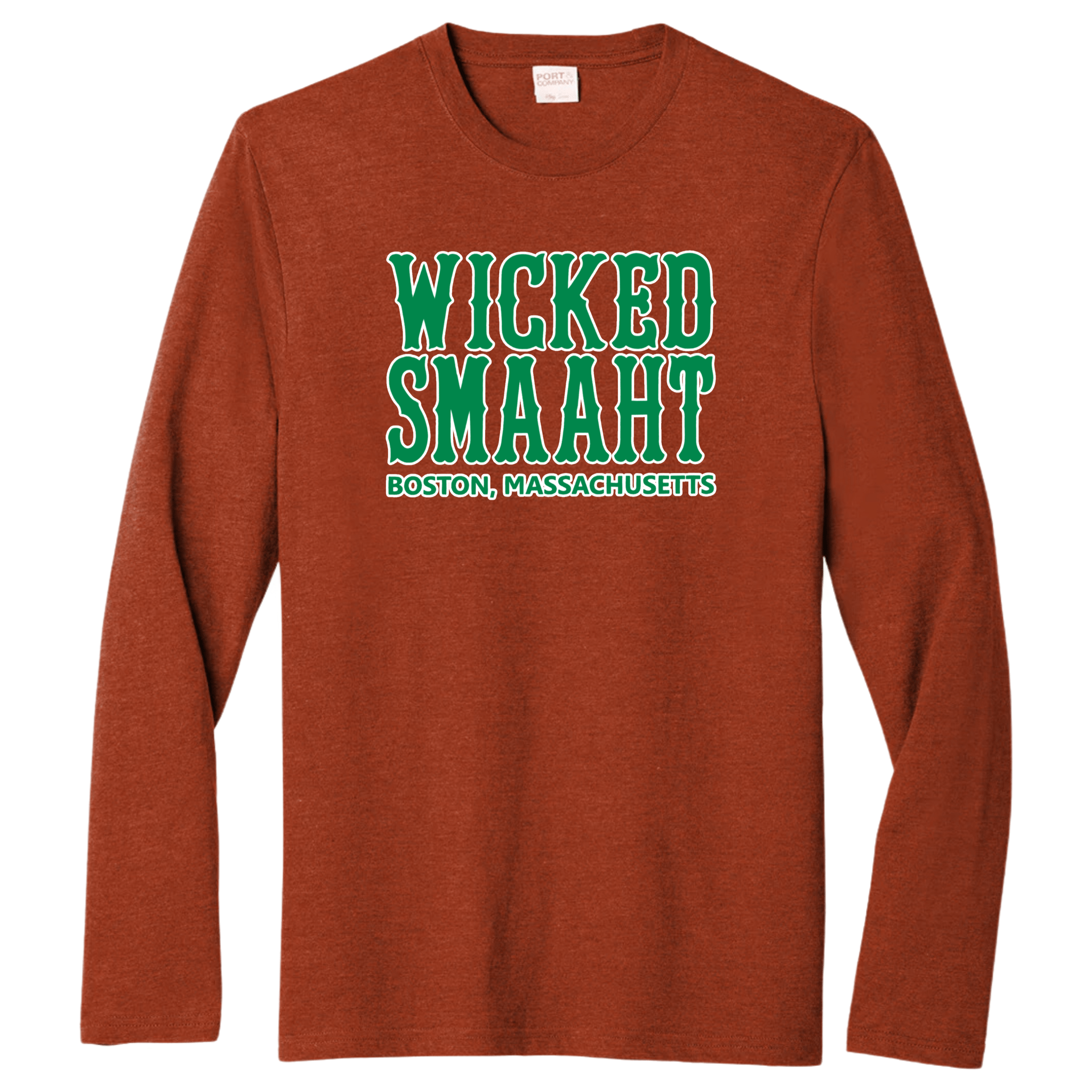 Boston Green Wicked Smaaht Essential Long Sleeve Tee, sedona