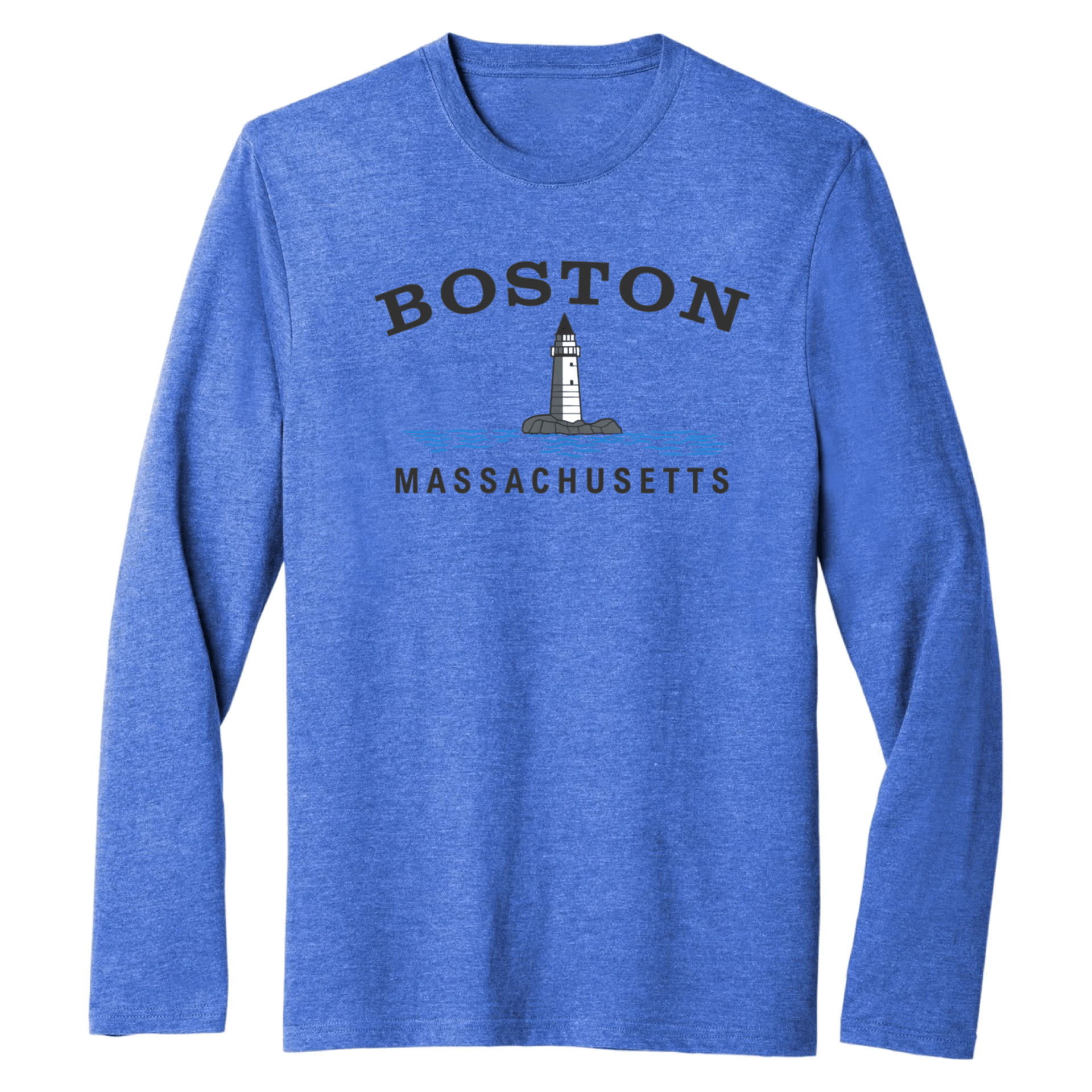 Boston Big Lighthouse Essential Long Sleeve Tee, royal