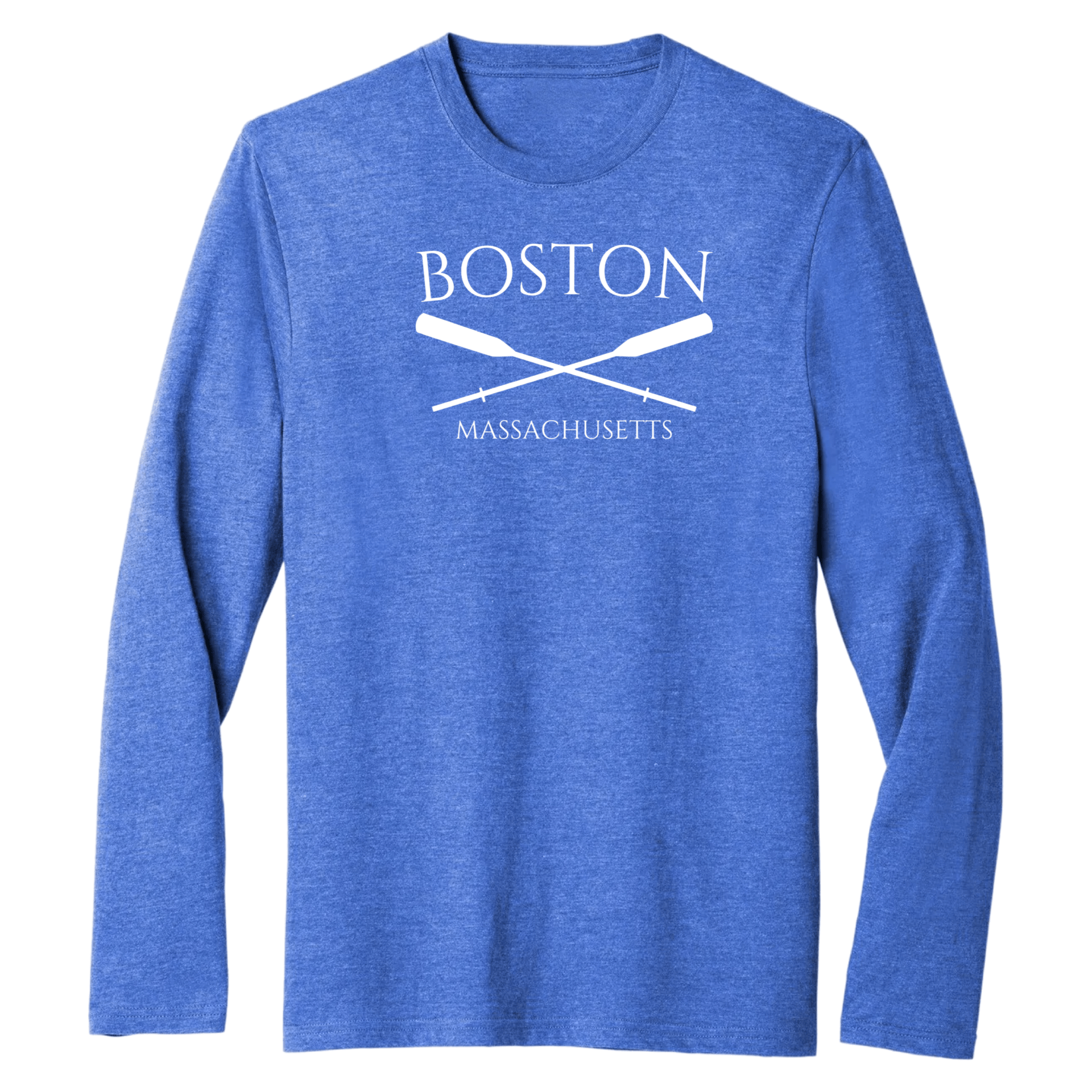 Boston Crossed Oar Essential Long Sleeve Tee, royal