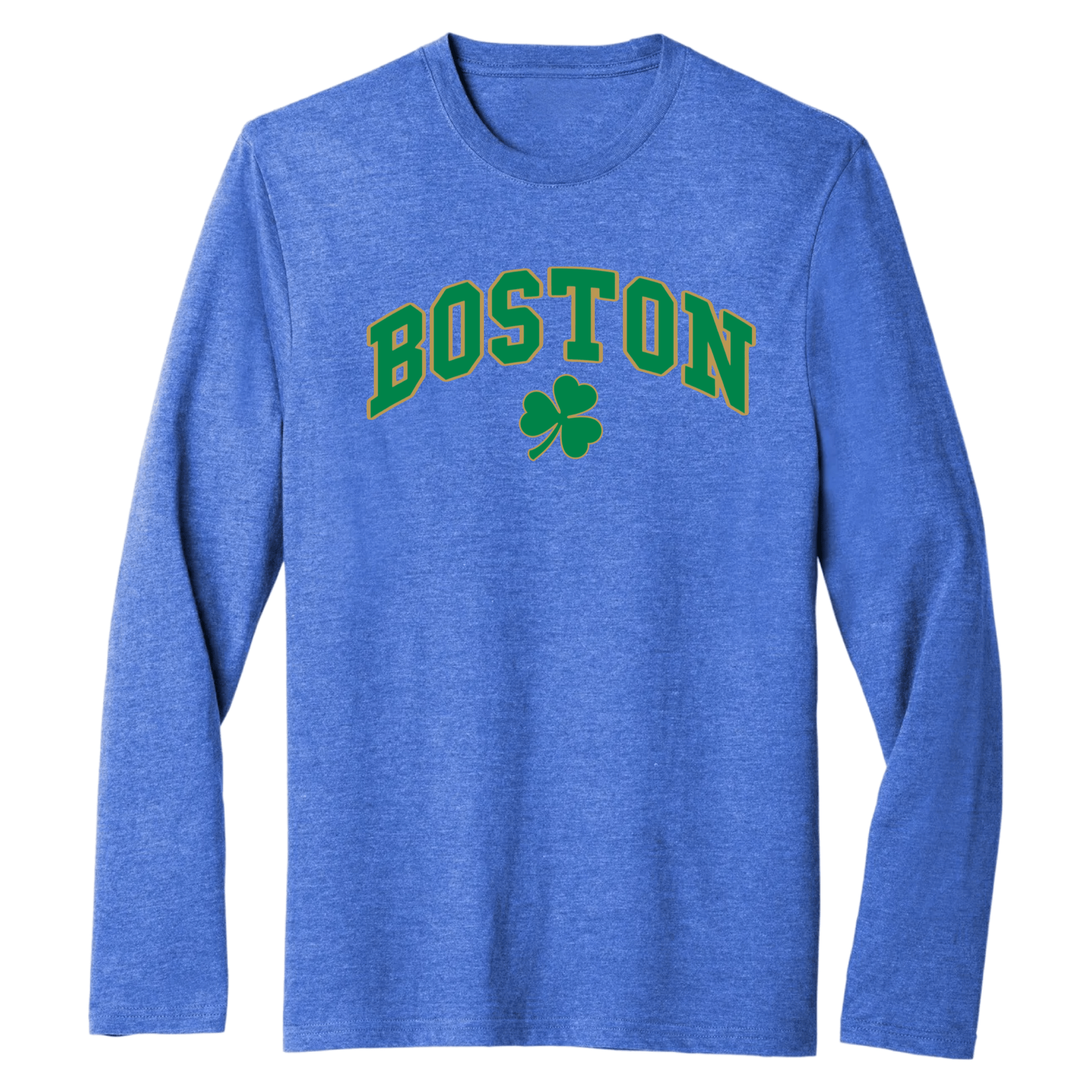 Boston Vintage Shamrock Essential Long Sleeve Tee, royal