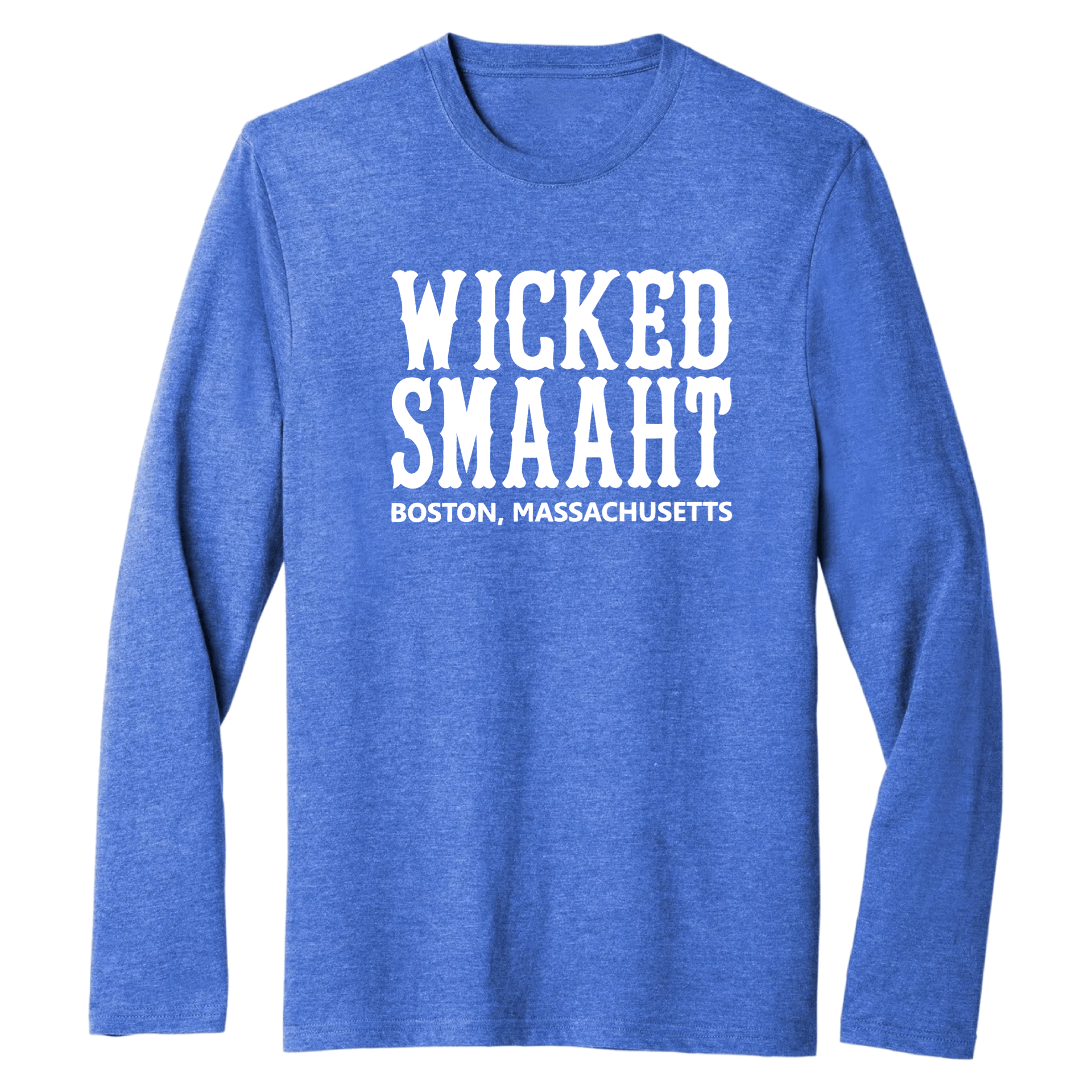 Boston Wicked Smaaht Essential Long Sleeve Tee, royal