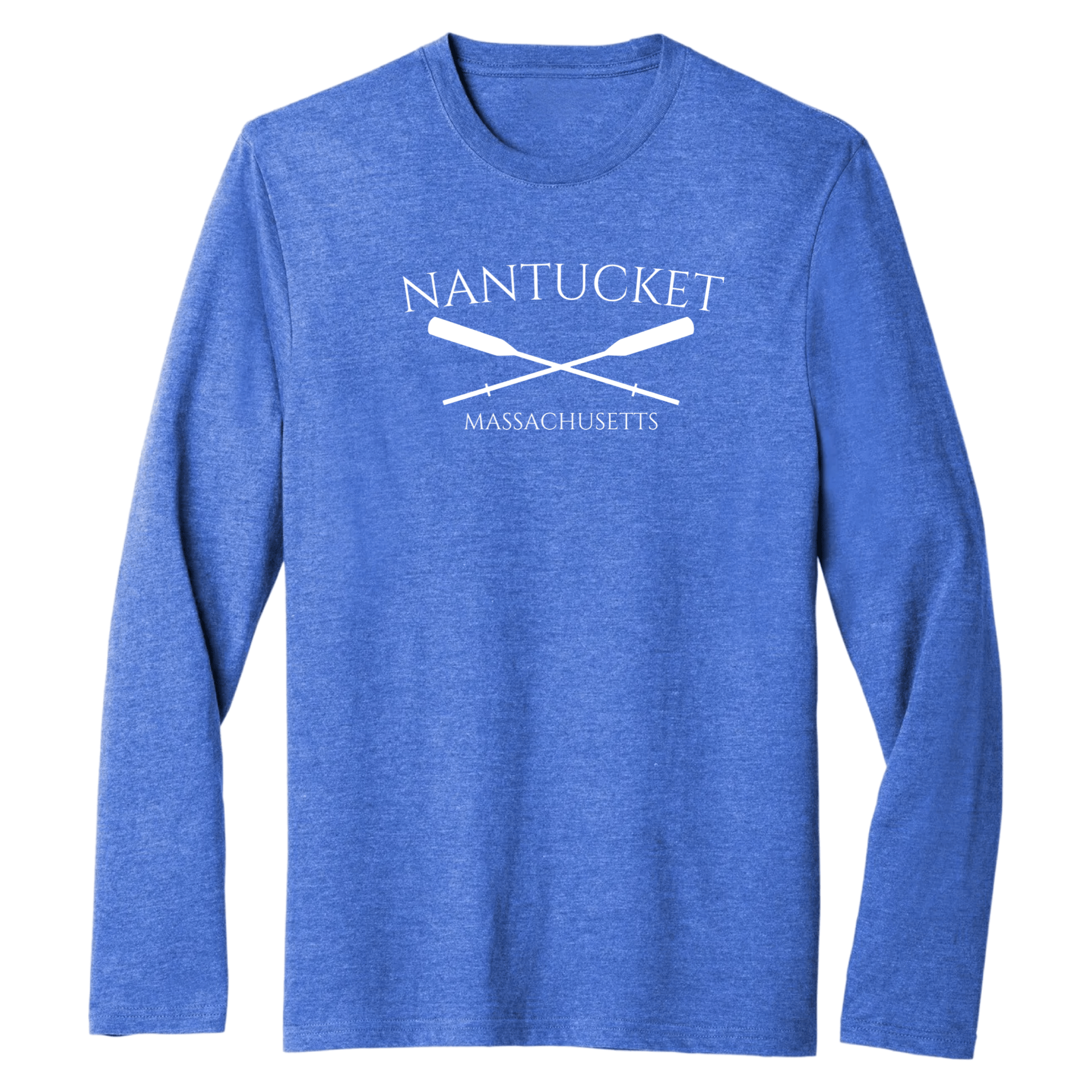 Nantucket Crossed Oar Essential Long Sleeve Tee, royal