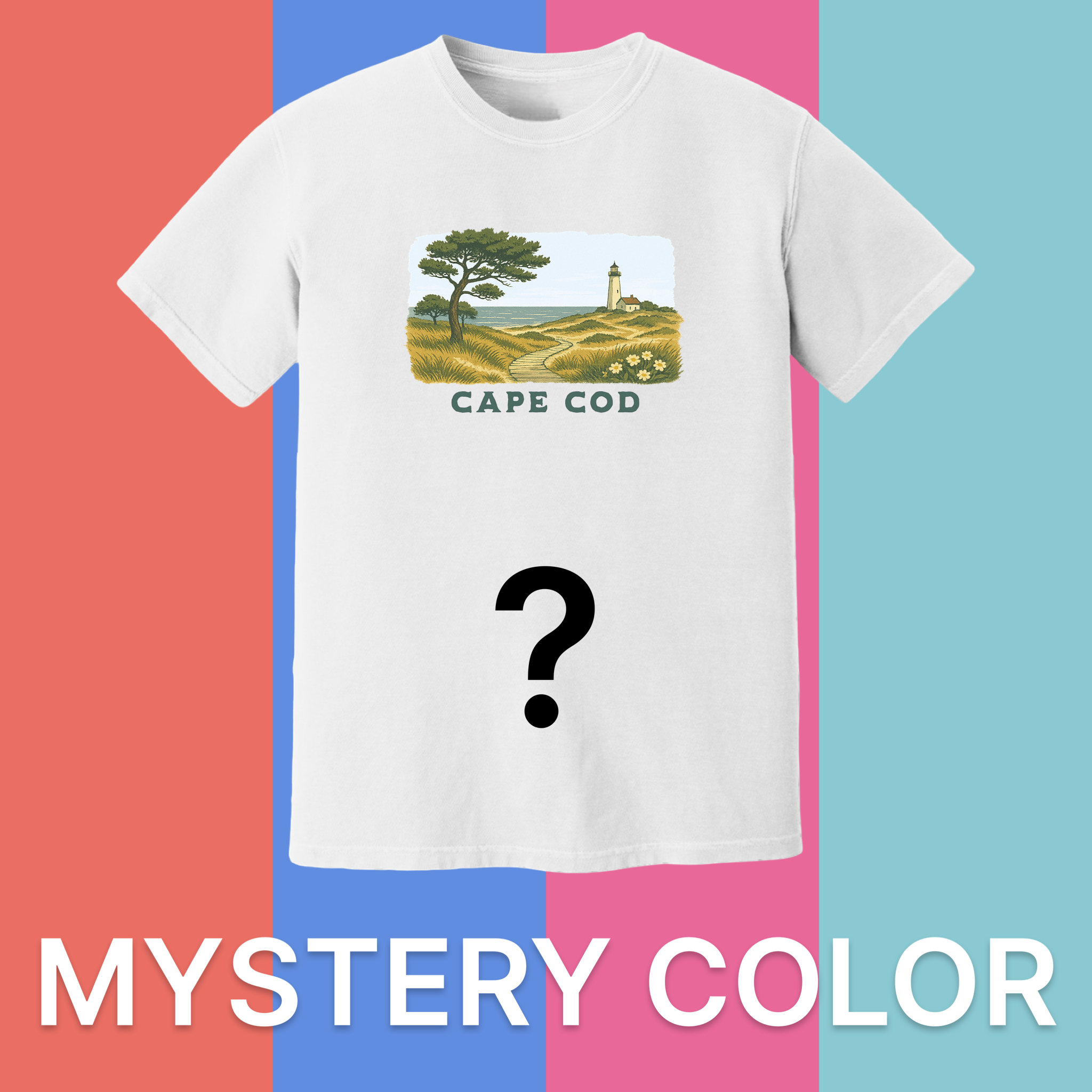 Cape Cod Serene Shoreline Comfort Colors T-Shirt - Mystery Color