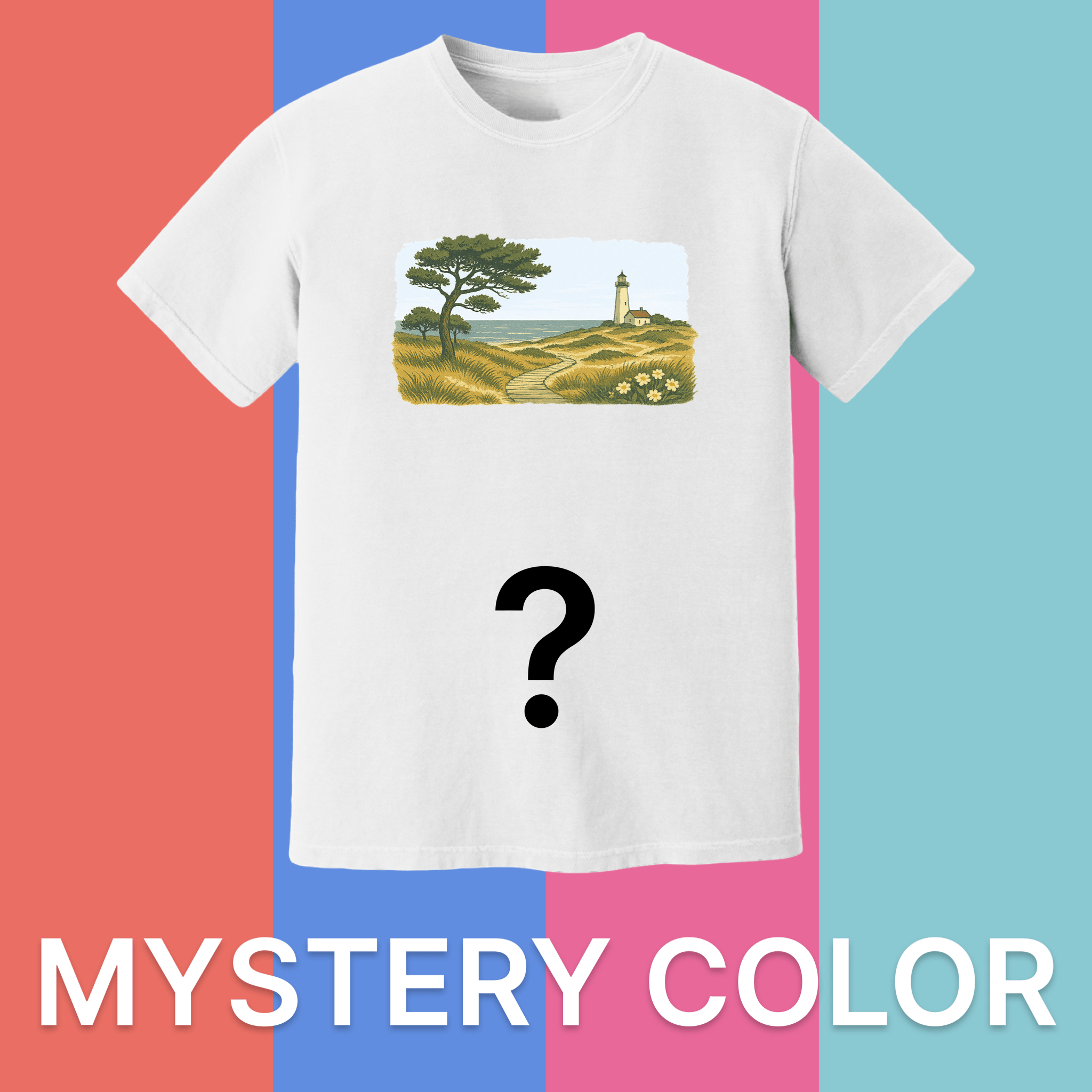 Cape Cod Clothing Company New England Serene Shoreline Comfort Colors T-Shirt - Mystery Color