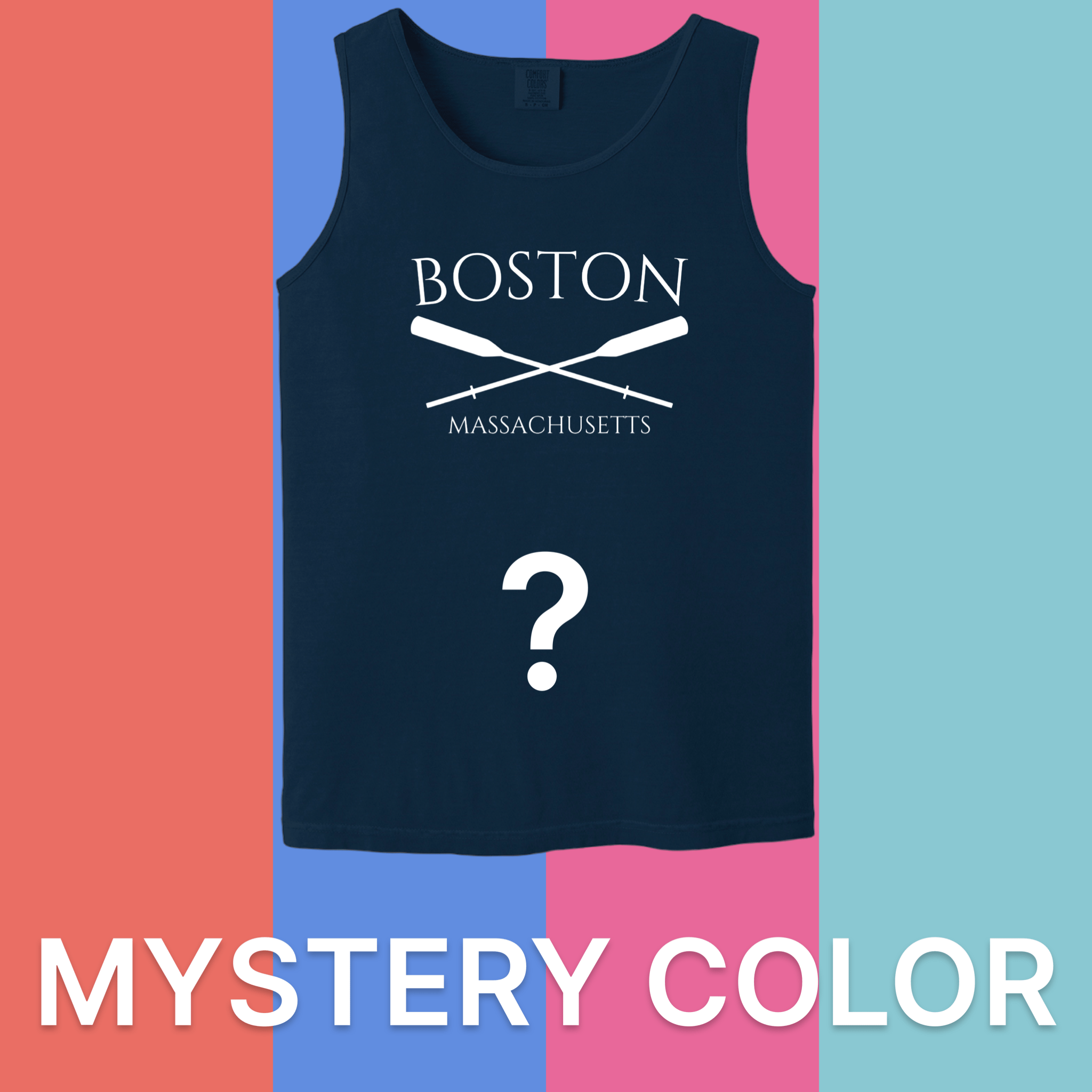 Boston Crossed Oar Comfort Colors Tank Top - Mystery Color