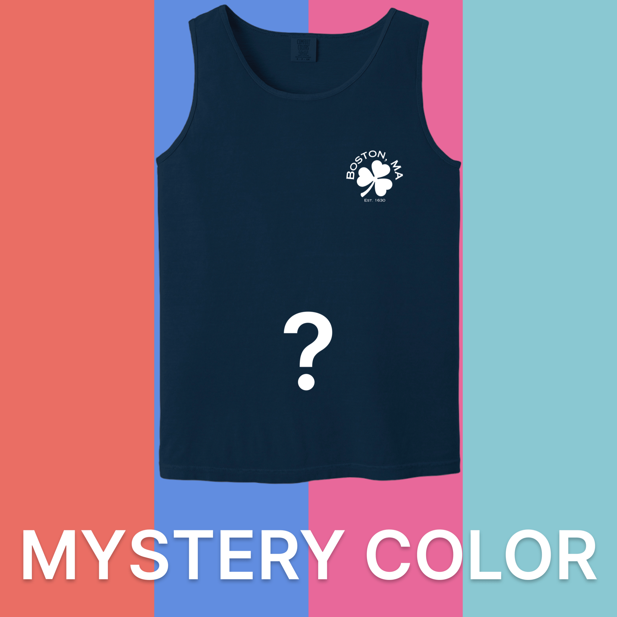 Boston Shamrock Comfort Colors Tank Top - Mystery Color