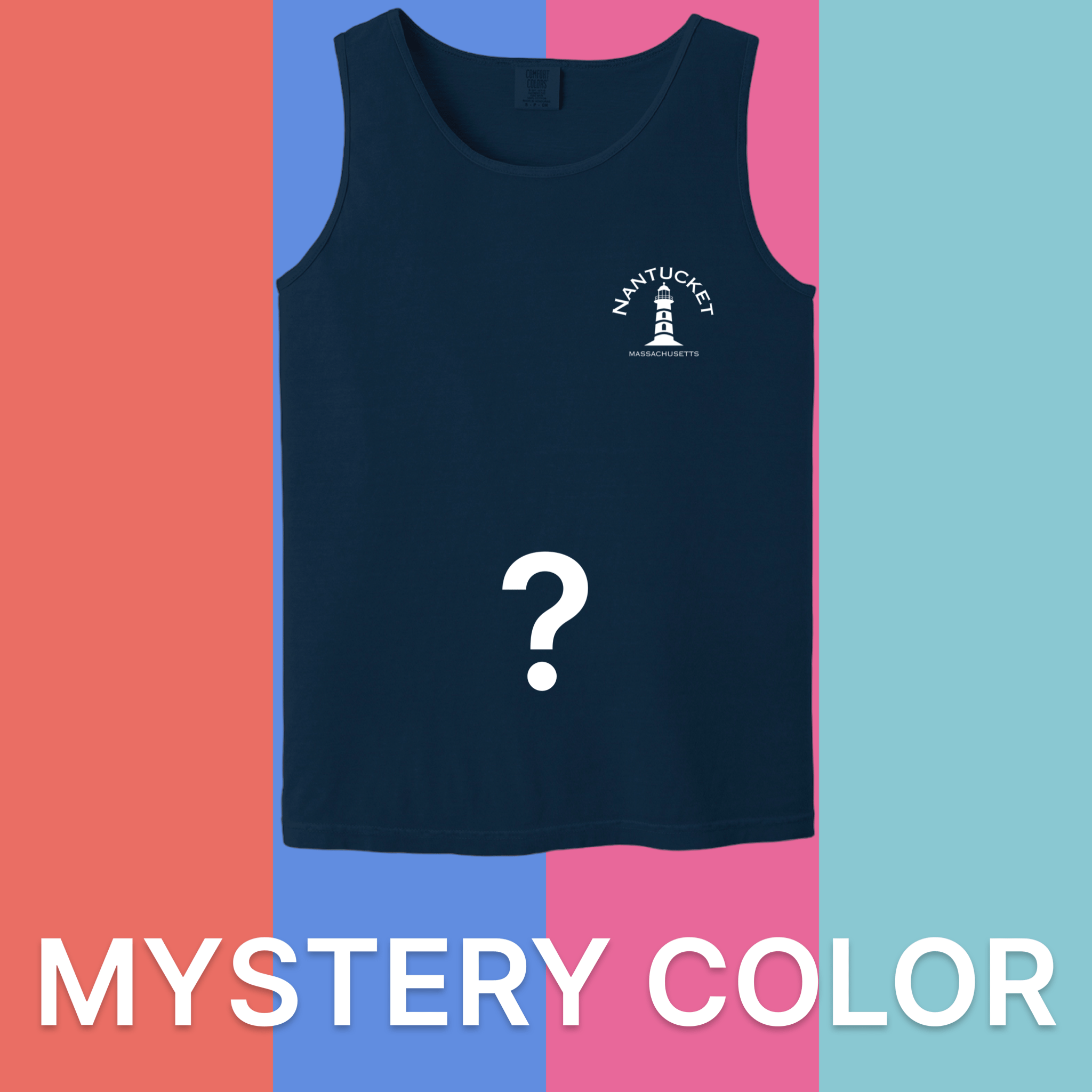 Nantucket Lighthouse Comfort Colors Tank Top - Mystery Color