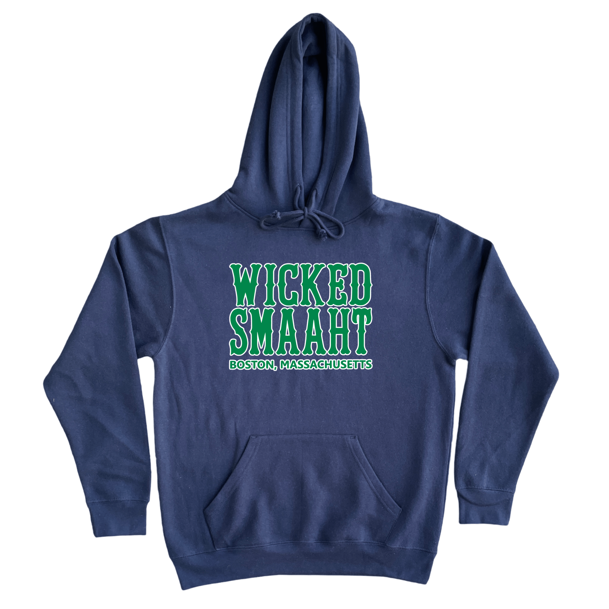 Boston Green Wicked Smaaht Soft Fleece Hoodie, navy