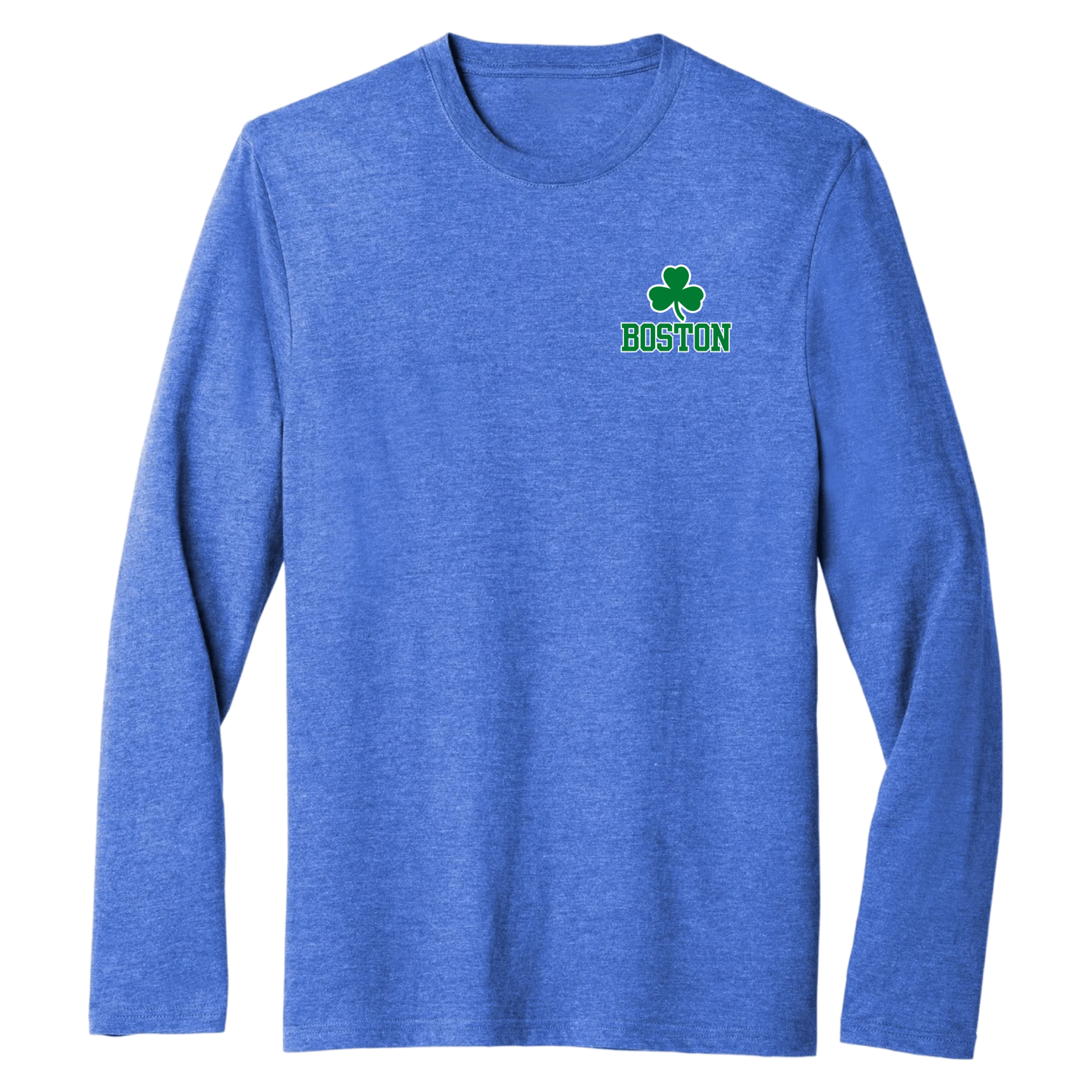 Boston Green Shamrock Essential Long Sleeve Tee, royal